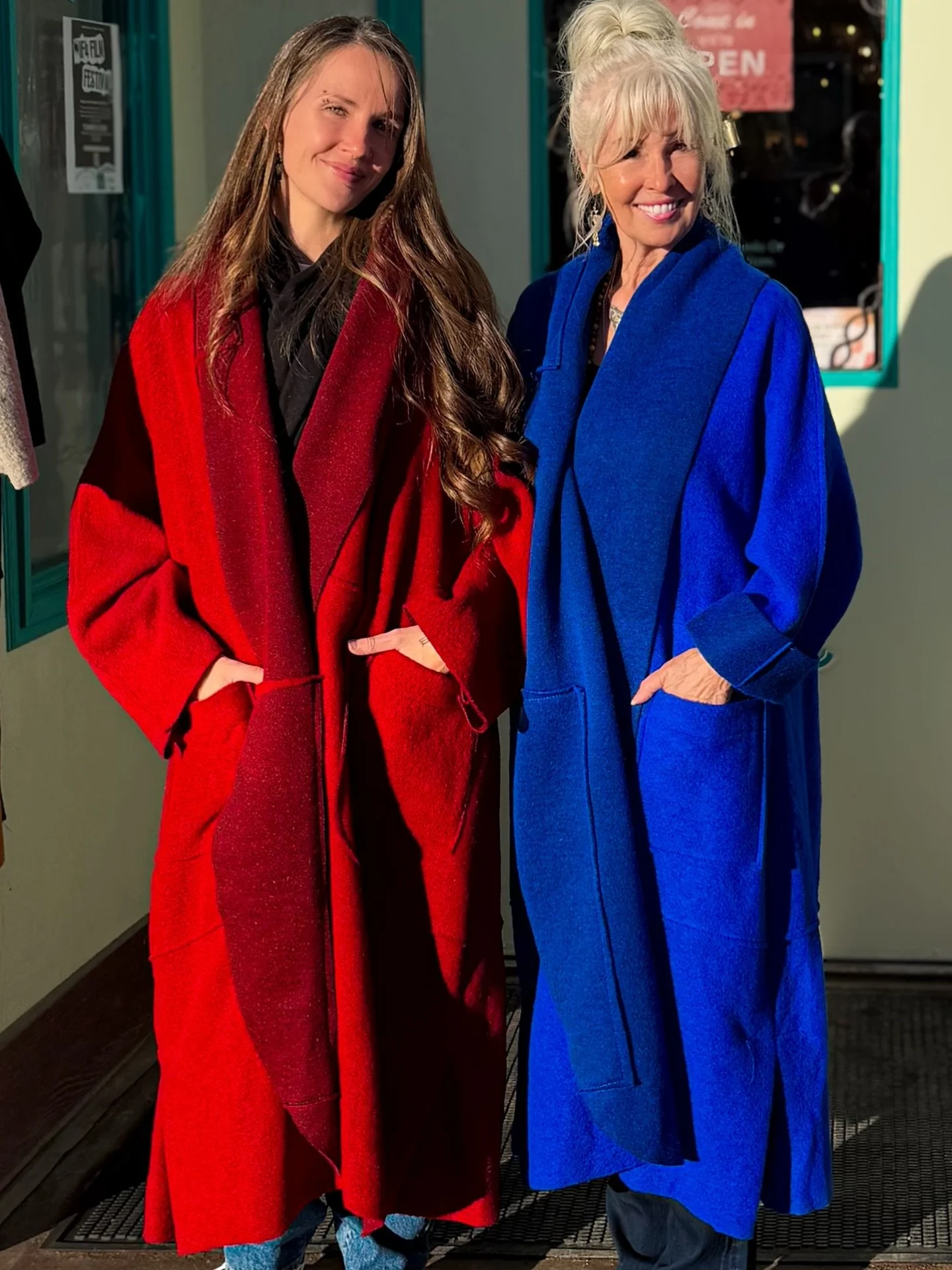 Designed in Italy. Made in Italy. 🇮🇹
These beautiful statement coats are crafted in rich, vibrant colours that instantly elevate any look. Warm yet lightweight, they&rsquo;re designed to be worn year-round &mdash; effortless, timeless, and incredib