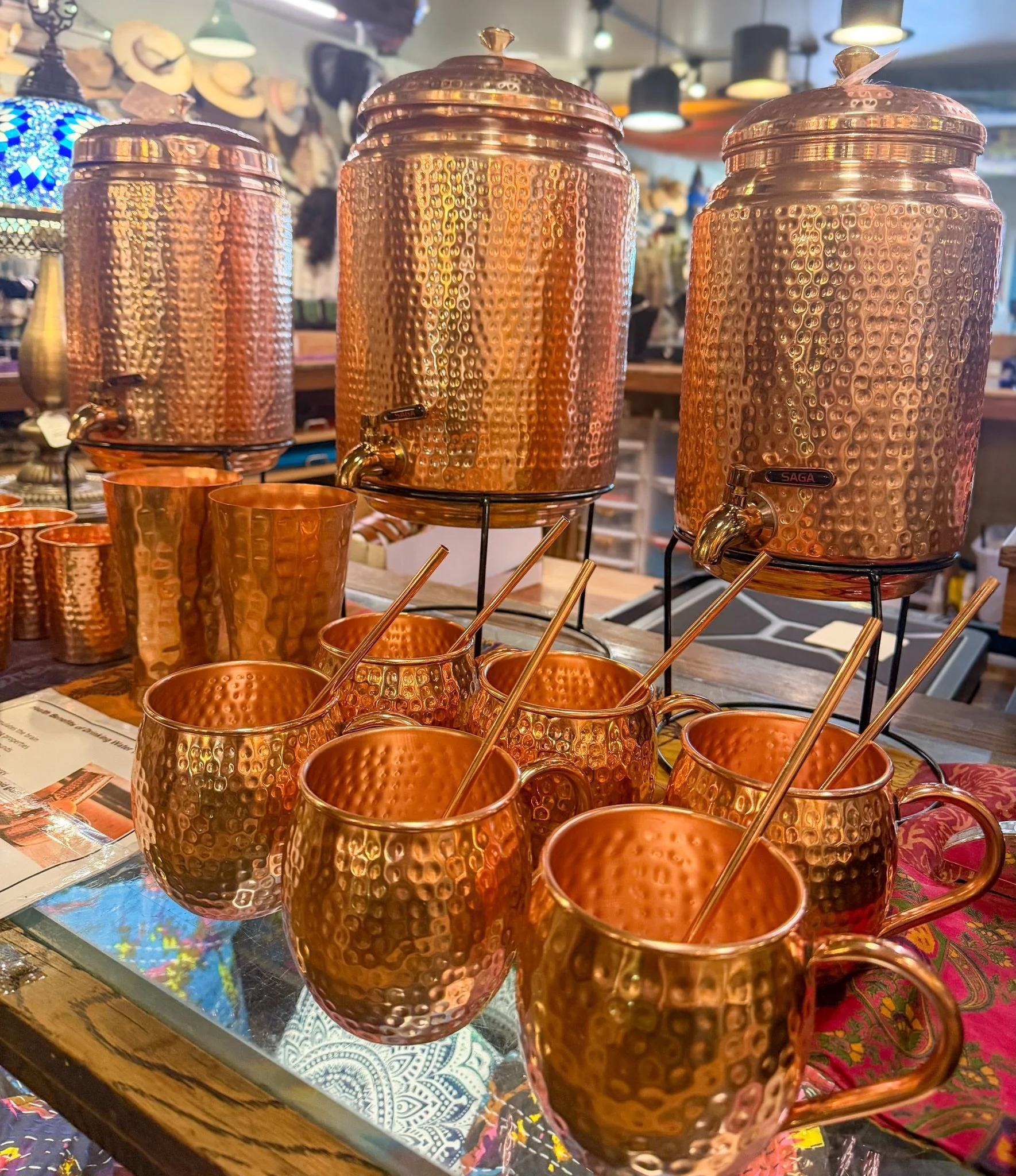 There&rsquo;s something timeless about copper ✨

Our newest collection of handcrafted copper has just arrived from India 🇮🇳 featuring beautiful hammered water dispensers, copper water bottles, and classic Moscow mule mugs designed to bring warmth, 
