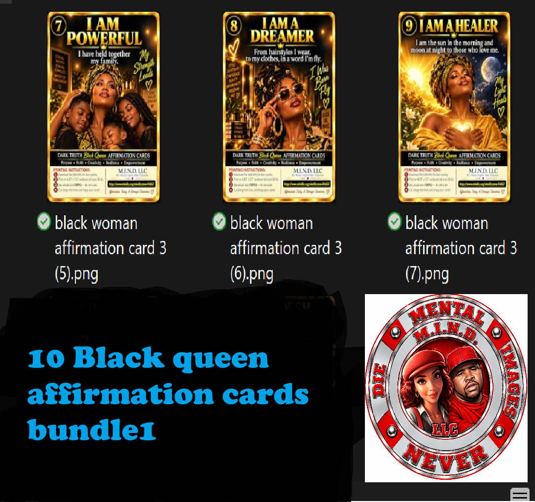 10 DTLWL Black Queen Affirmation Card Bundle 1