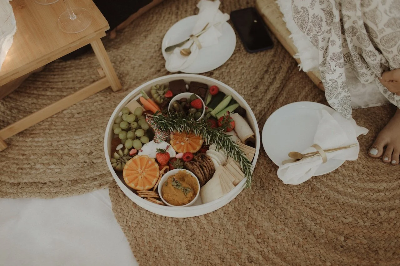 Grazing platter on beach for Propose Tasmania