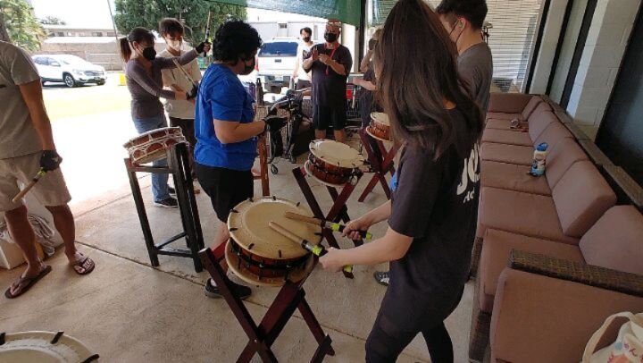 Anna Maiwa and Sean Takehara representing JCI Honolulu and learning Taiko from the Fukushima Club.
Anyone interested in learning, it is every Sunday from 2pm to 4pm at Waipahu Hongwanji Mission. 

Keep your eyes out because they may be performing at 