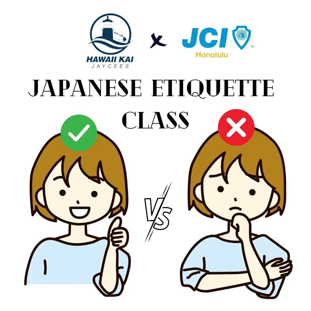 We are teaming up with HKJC (Hawaii Kai Jaycees) and hosting a Japanese etiquette class for all those interested!  Our very own Bishop Cosmo Hirai from Todaiji Temple will be presenting! 

❤️100 points for members!

Sunday, May 28th at 1pm-2pm
at Moi