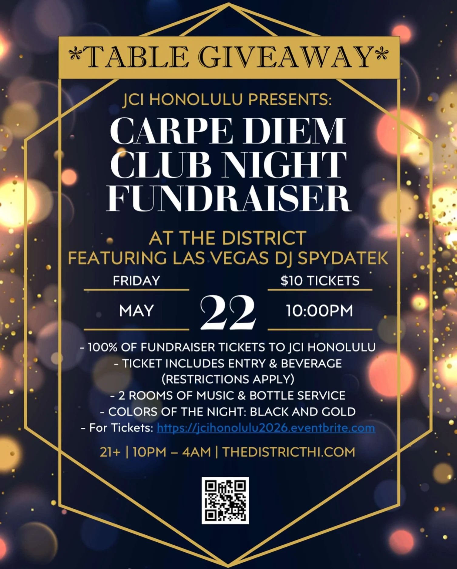 This Friday, win table service for you and your crew. Four winners will be chosen. 

HOW TO ENTER
  1.  Tag 3 friends in the comments who you want to party with.
 2.  Follow @jcihonolulu @thedistricthi
  3.  Share this post to your story and tag us @