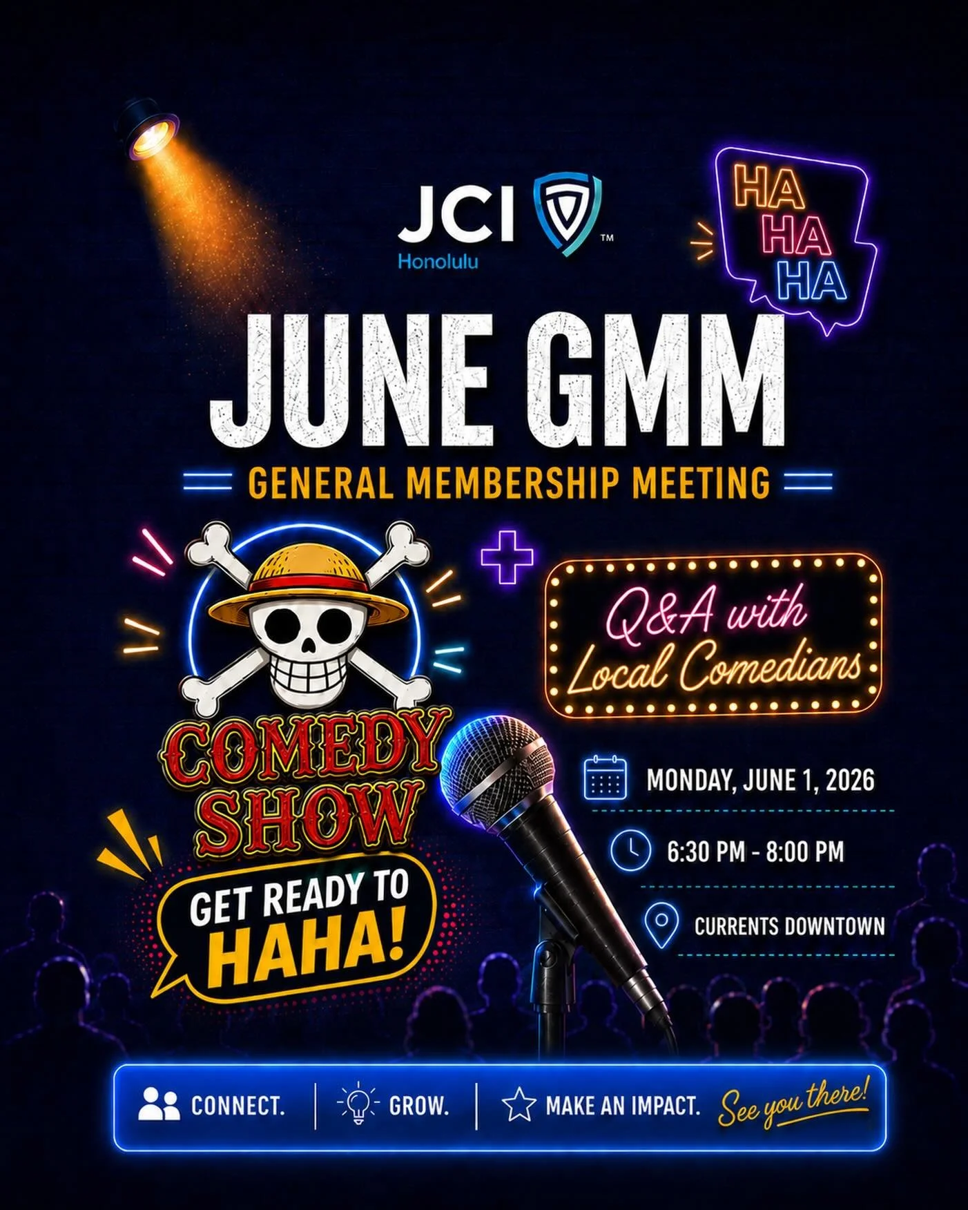 Join us for our upcoming General Membership Meeting on Monday, June 1st!

This month&rsquo;s meeting will be followed by a special stand-up comedy performance and Q&amp;A session with local comedians. Come connect with fellow members, enjoy a fun eve