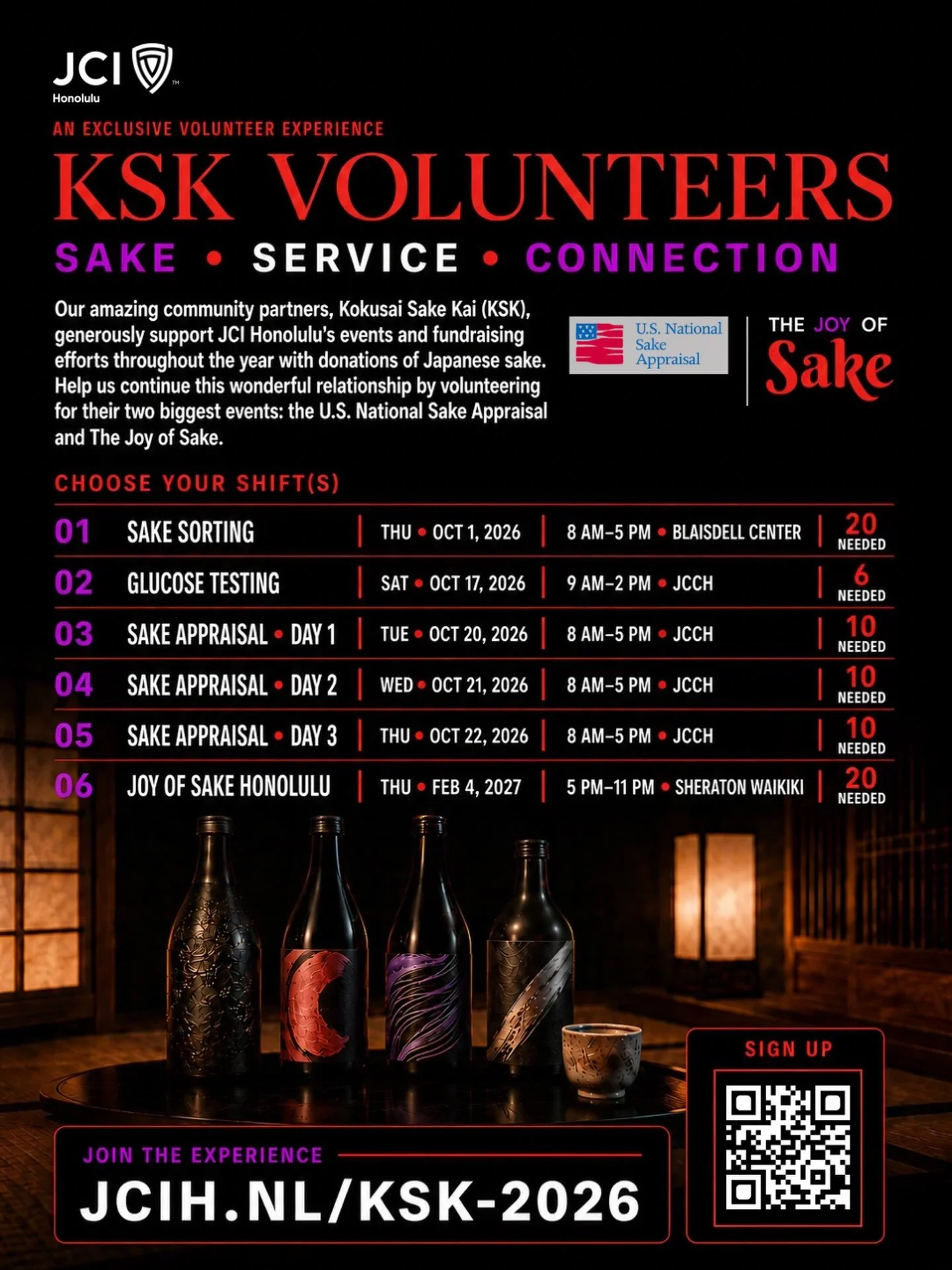 Our amazing community partners, Kokusai Sake Kai (KSK), generously support JCI Honolulu&rsquo;s events and fundraising efforts throughout the year through donations of their time and Japanese sake. Now it&rsquo;s our turn to support them! 🍶

Help us