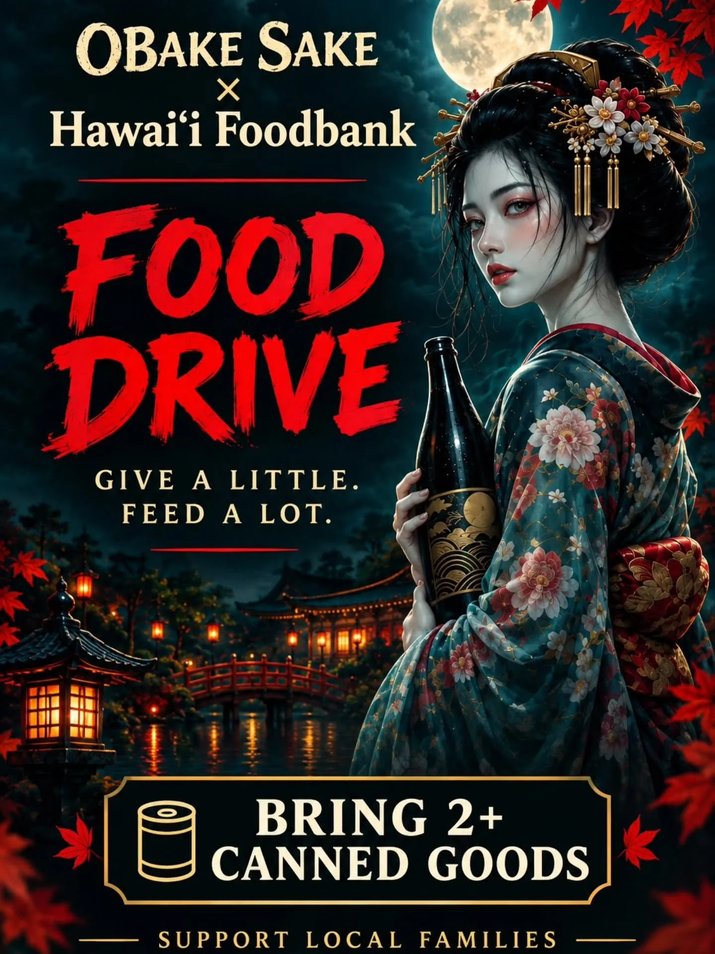 🧡 GIVE BACK, GET $10 BACK! 🥫

Don&rsquo;t forget to bring 2 canned food items to support our food drive benefiting the Hawai&lsquo;i Foodbank! As a thank-you for giving back to our community, you&rsquo;ll receive $10 cash back at check-in when you 