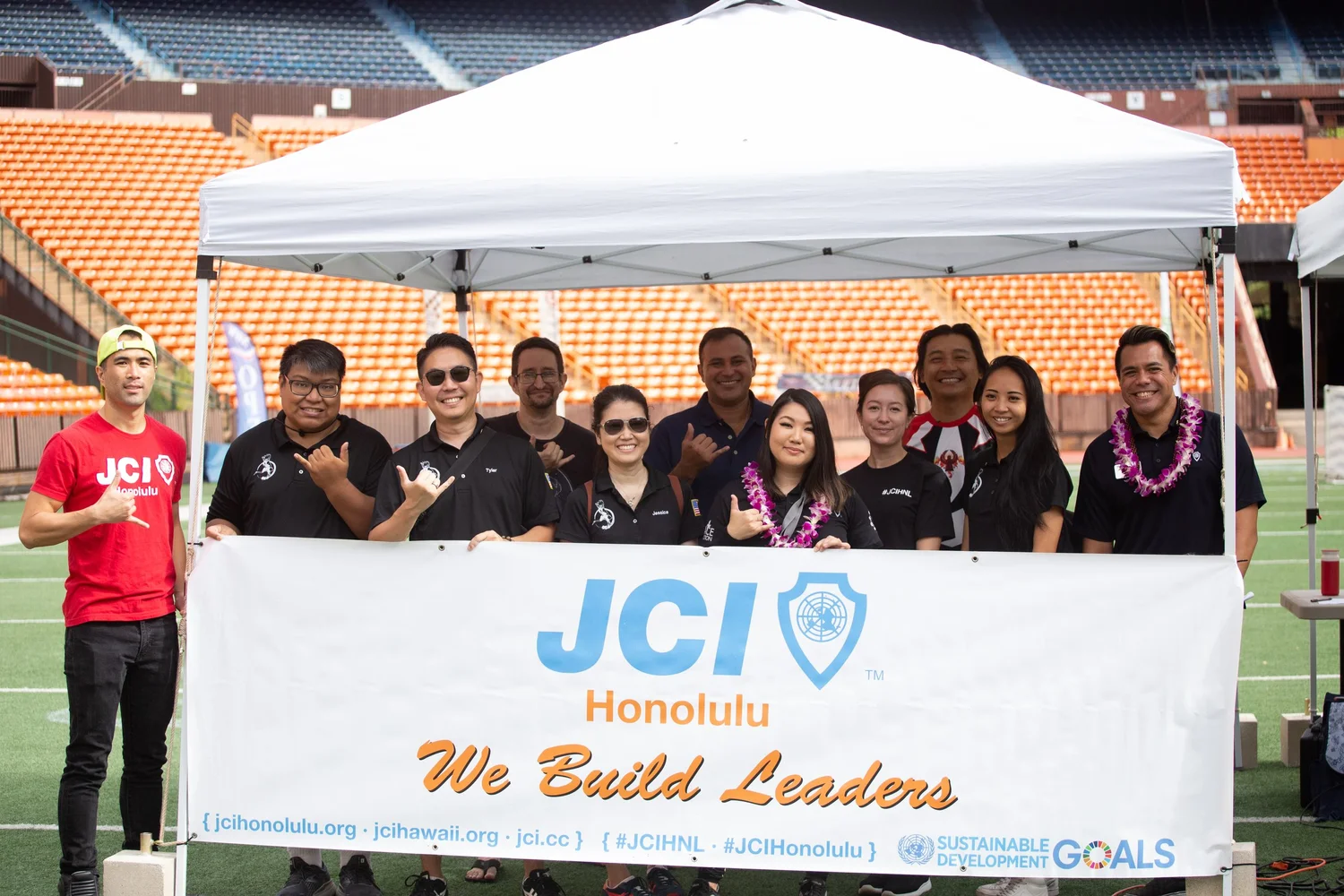 JCI Honolulu members at an AERo program event in 2022.