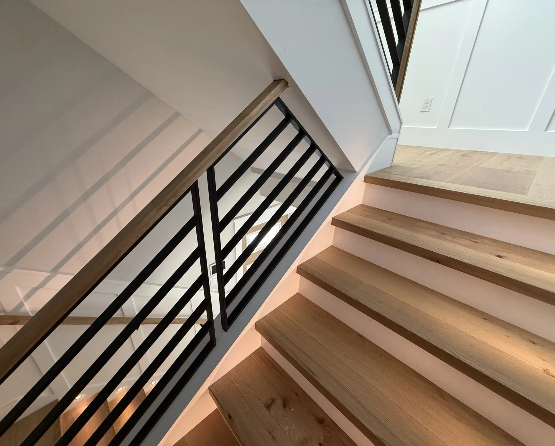 79MP-Steel Panel, Low Sheen Black Color, Hardwood Handrail, Custom Size