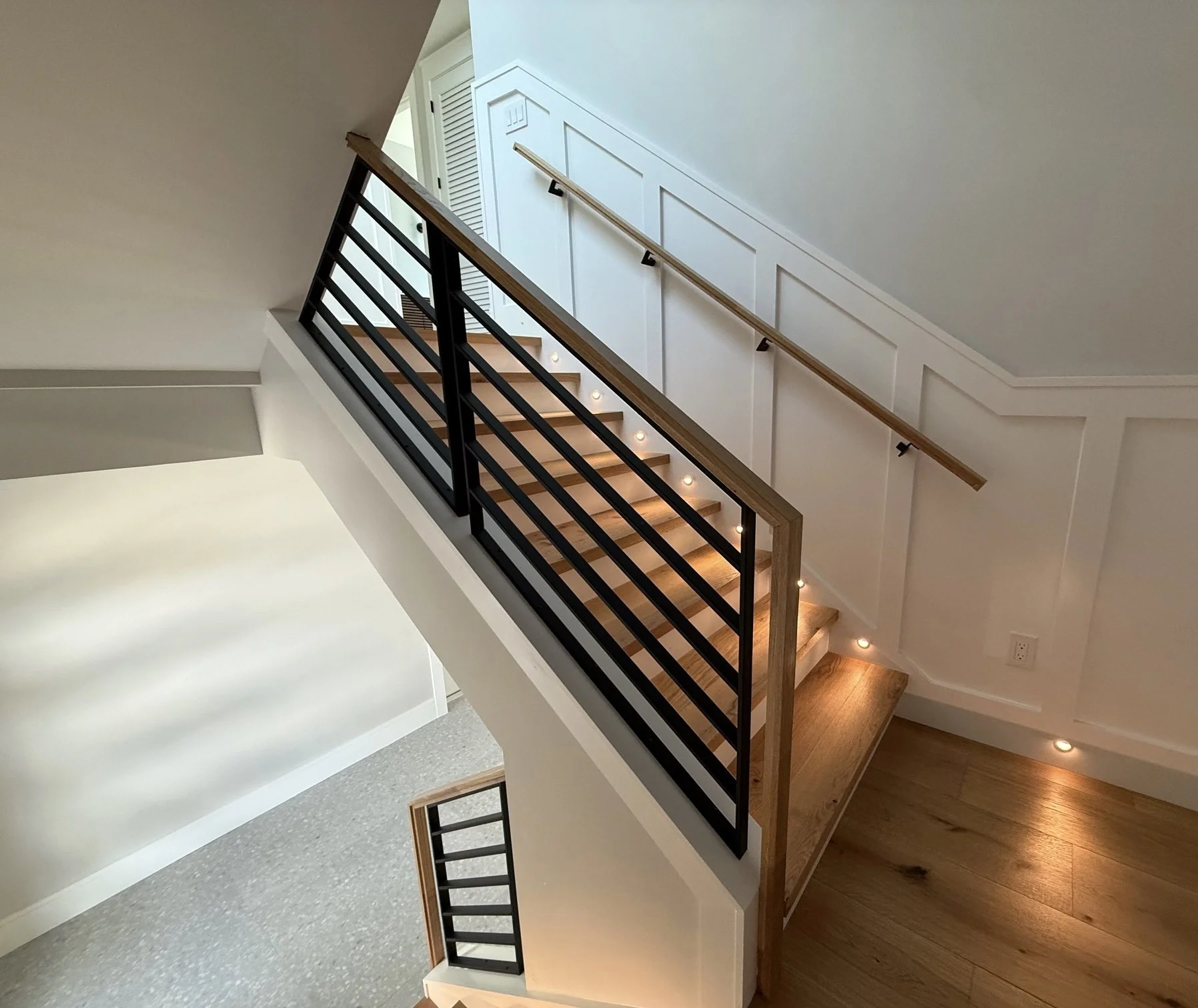 80MP-Steel Panel, Low Sheen Black Color, Hardwood Handrail, Custom Size