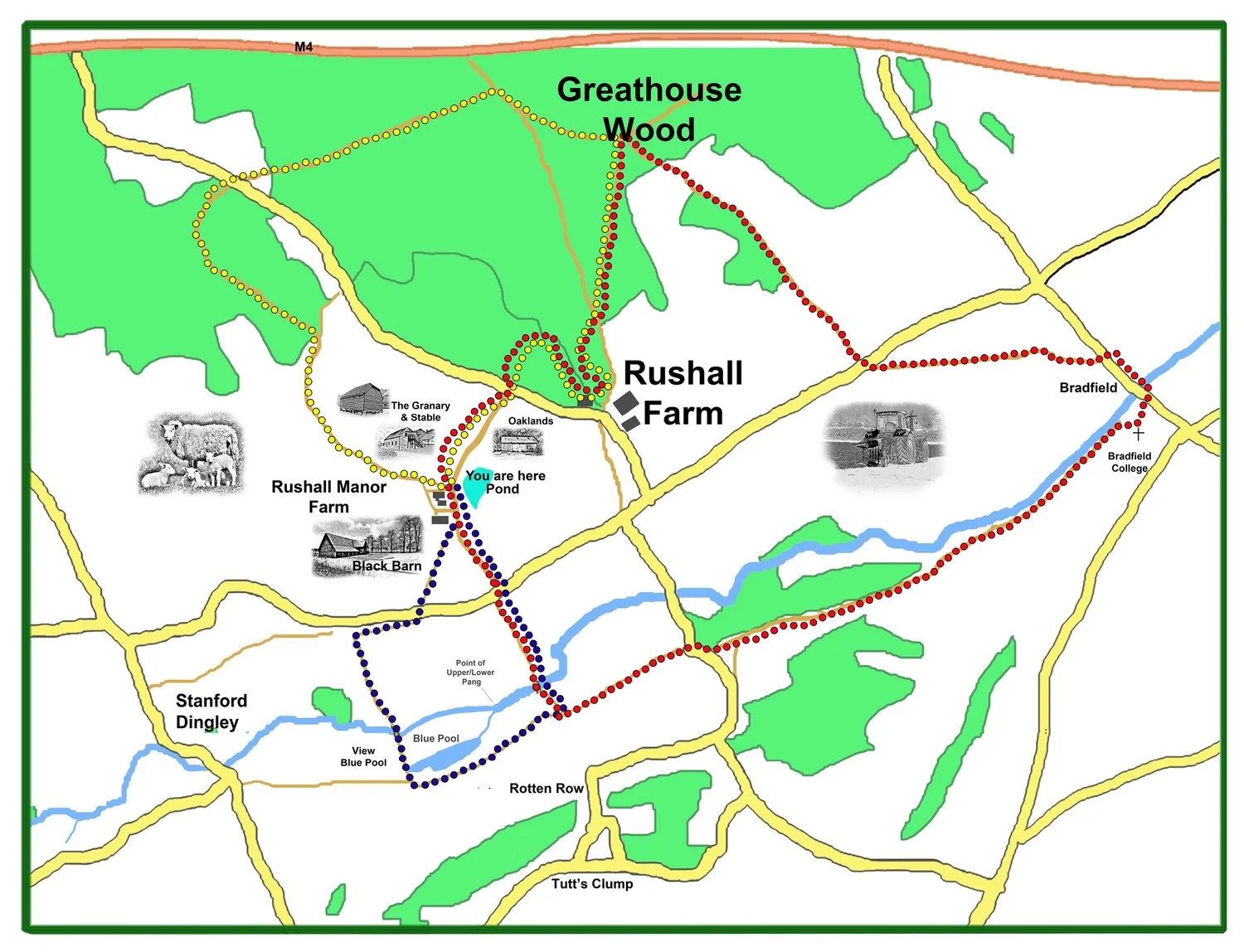 Map Rusthall Common General 6 — Rushall Farm