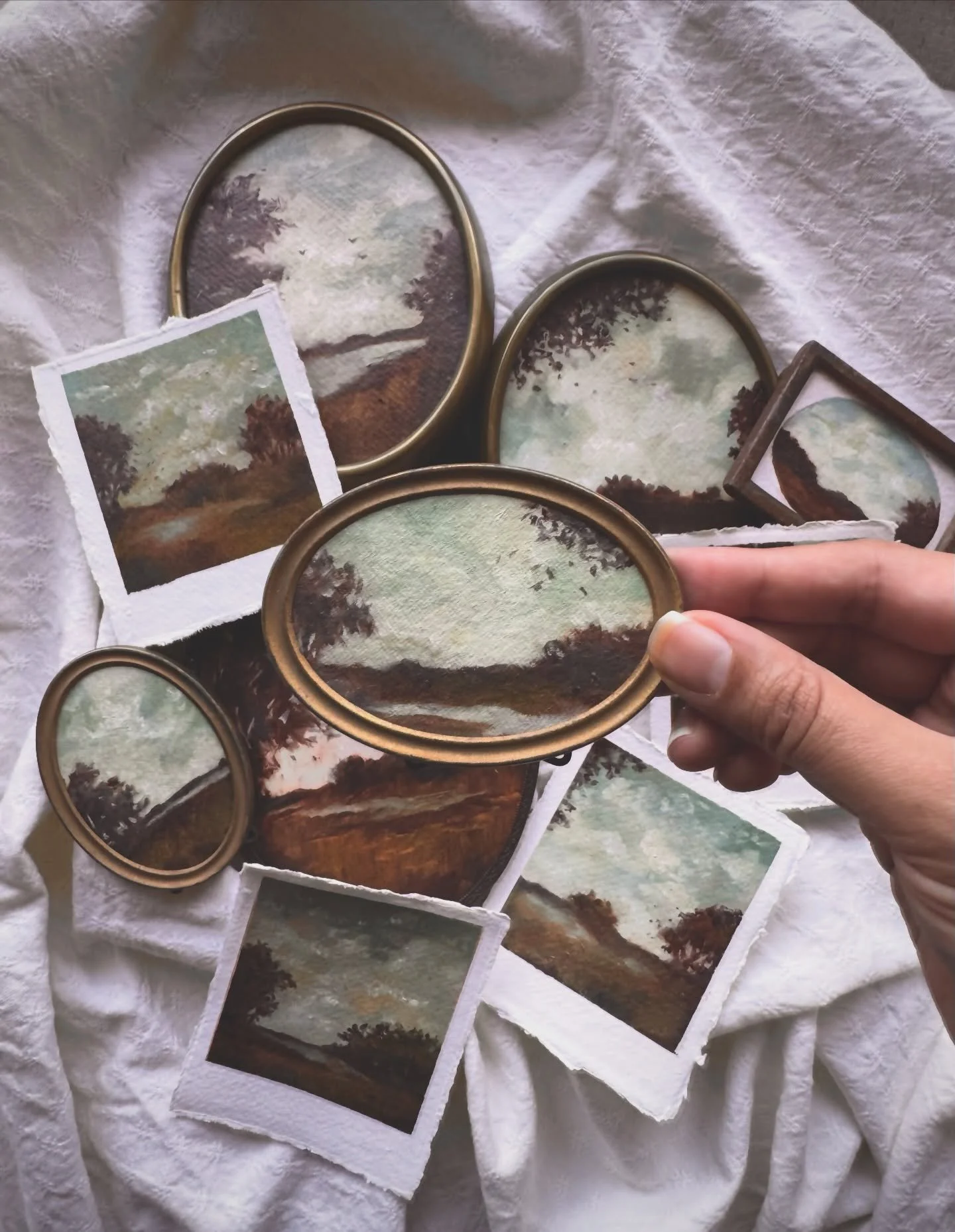 These are the individual works from my latest collection, shown one by one.

Each piece is an original oil painting, made slowly and framed with intention. I&rsquo;ve always been drawn to nostalgic landscapes that bring a feeling of calm.

They&rsquo