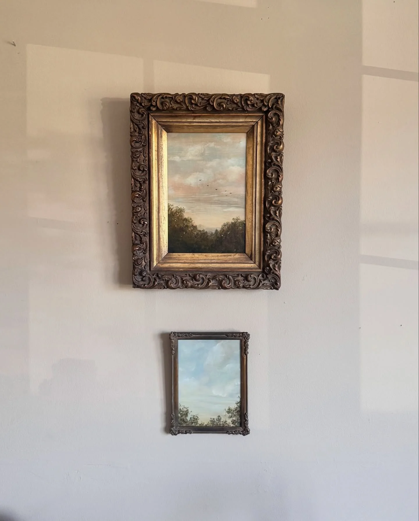 These two sit with one another the way moments in a day do.

One feels like something remembered.
The other, something still unfolding.

The sky does not change quickly.
It shifts gently, almost without asking to be noticed.
And yet, something in us 