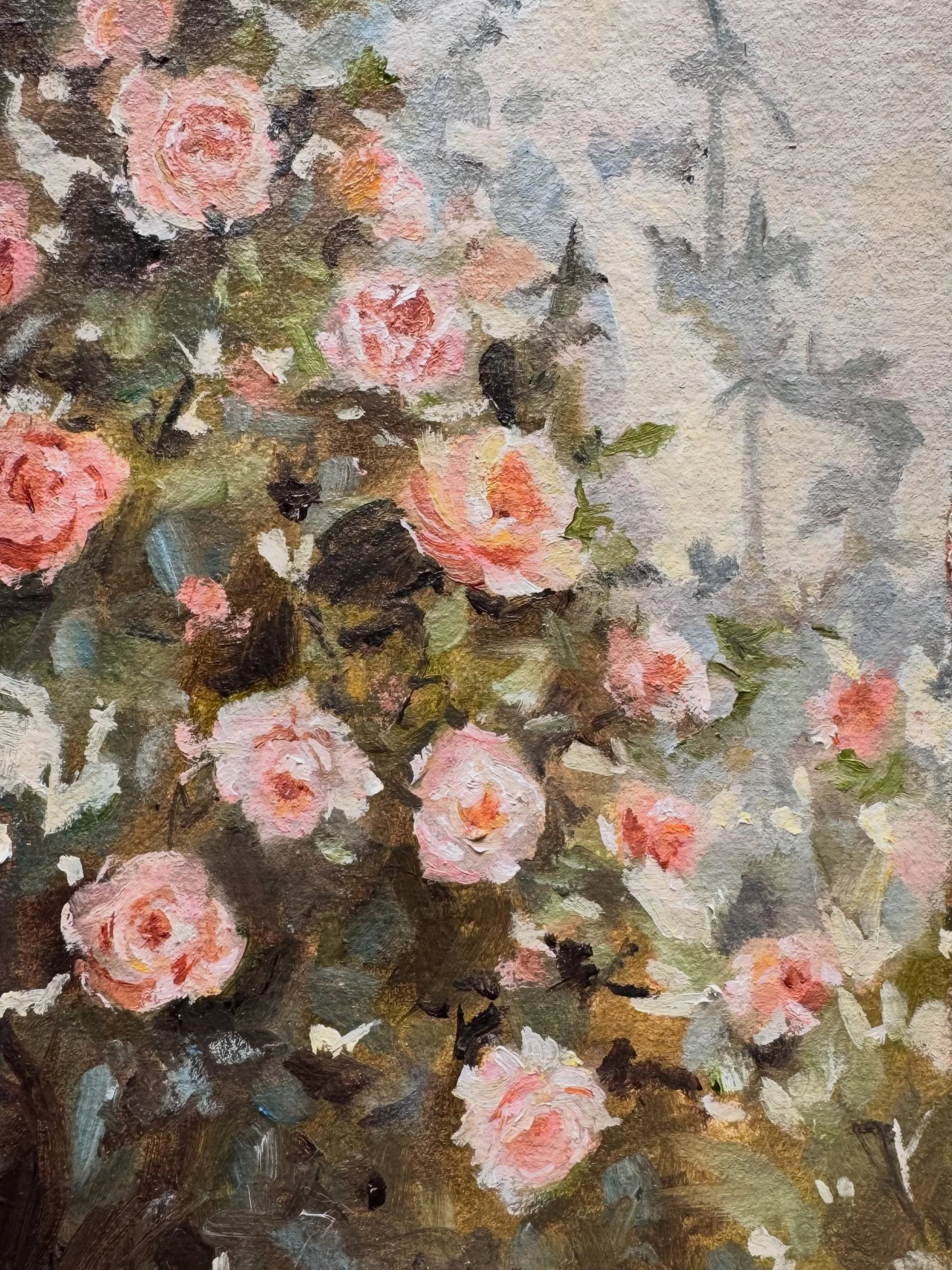 While working on a collection, there are always a few paintings that wander off in their own direction.

They still belong to the same world.

The same roses.
The same quiet observations.

But they aren&rsquo;t trying to become part of something larg