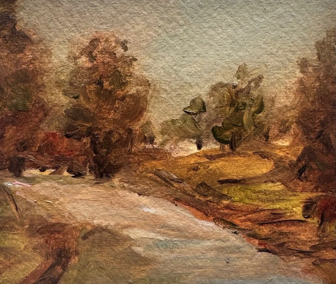 I hadn&rsquo;t realised how many pathways had found their way into this collection until I laid the paintings together.

I think I am drawn to the way they leave part of the story unfinished. You can see where the path begins. The rest is left to you