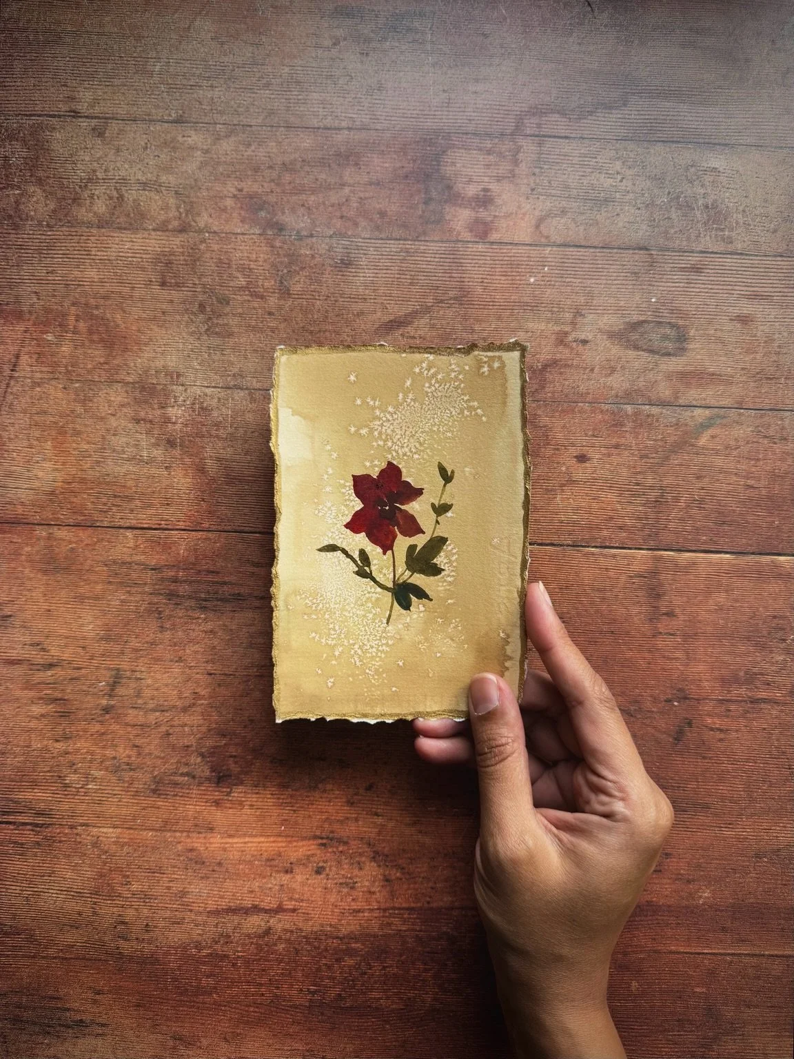 A closer look at The Archive.

A small collection of original botanical watercolours, each finished with hand-torn edges and touches of gold.

I love how these feel somewhere between a painting and an object, something small, decorative and collected