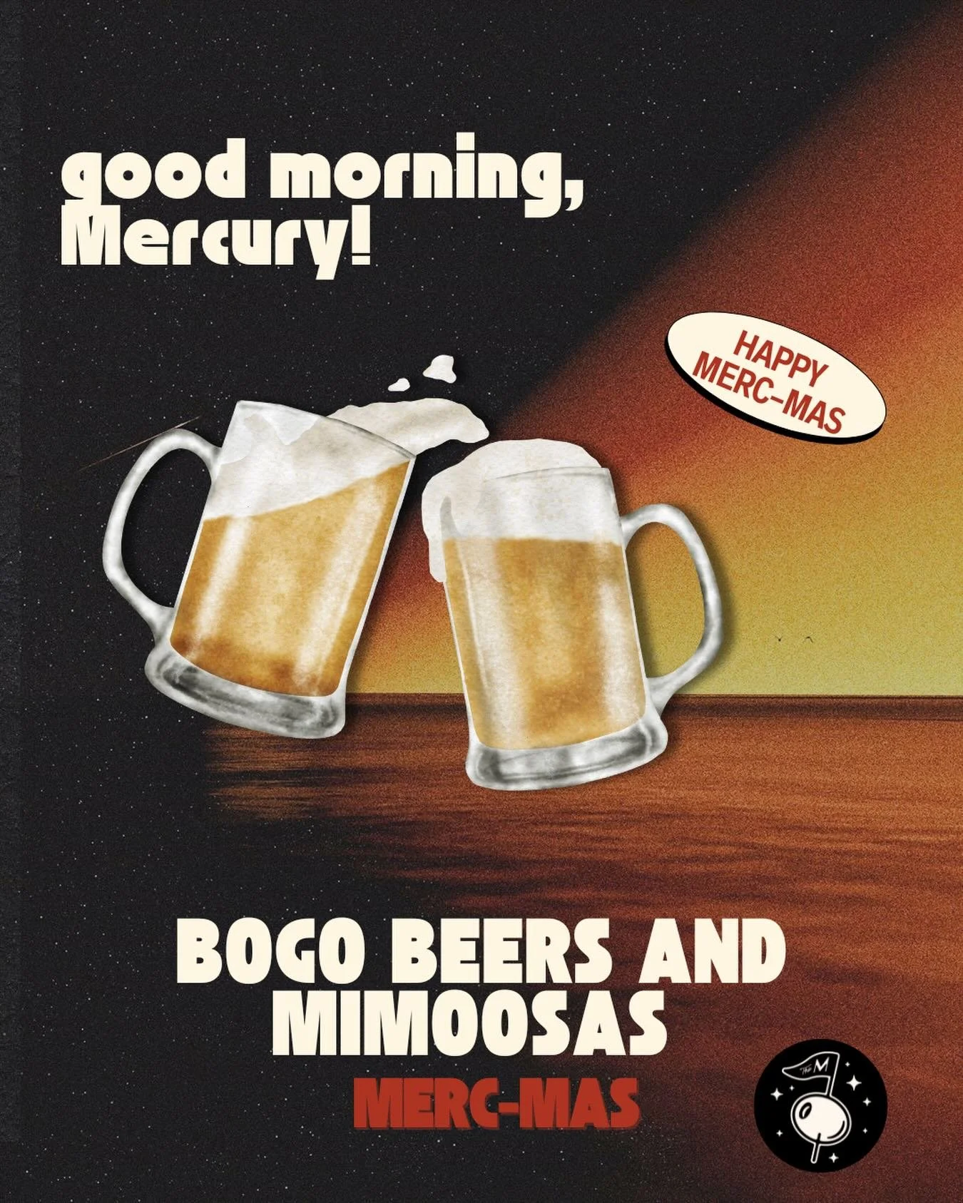 Good morning, Mercury ☕️🍻
BOGO beers &amp; mimosas

#columbusfoodie #cbusfoodscene #columbus