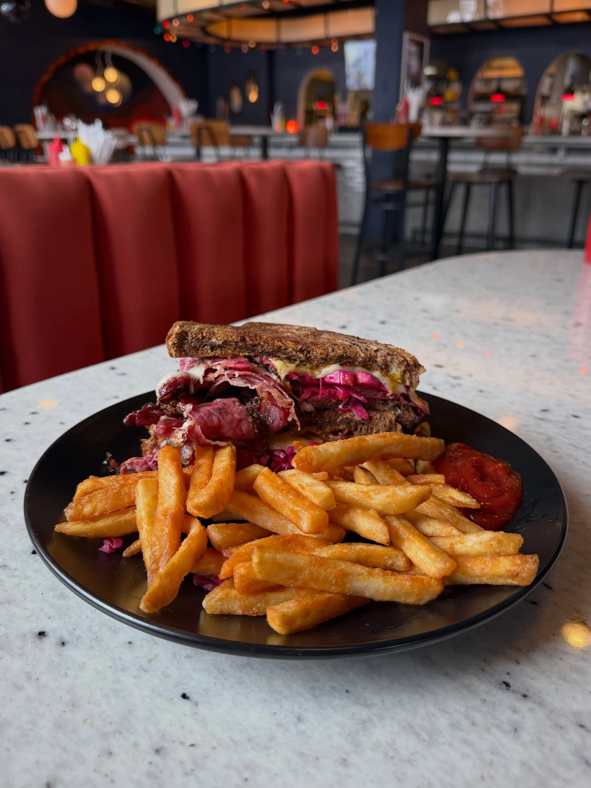 You&rsquo;re feeling very hungry 🌀 you&rsquo;re craving a Pastrami Rueben with fries from The Mercury Diner 🌀🌀🌀😵&zwj;💫