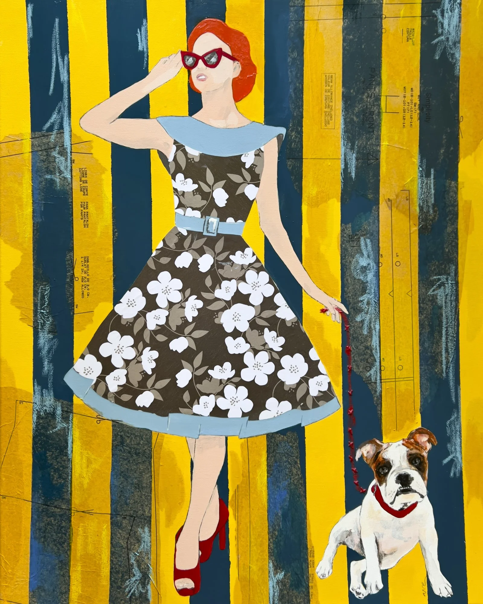 Lovely<em>Acrylic and Mixed Media on Canvas, 2024</em>