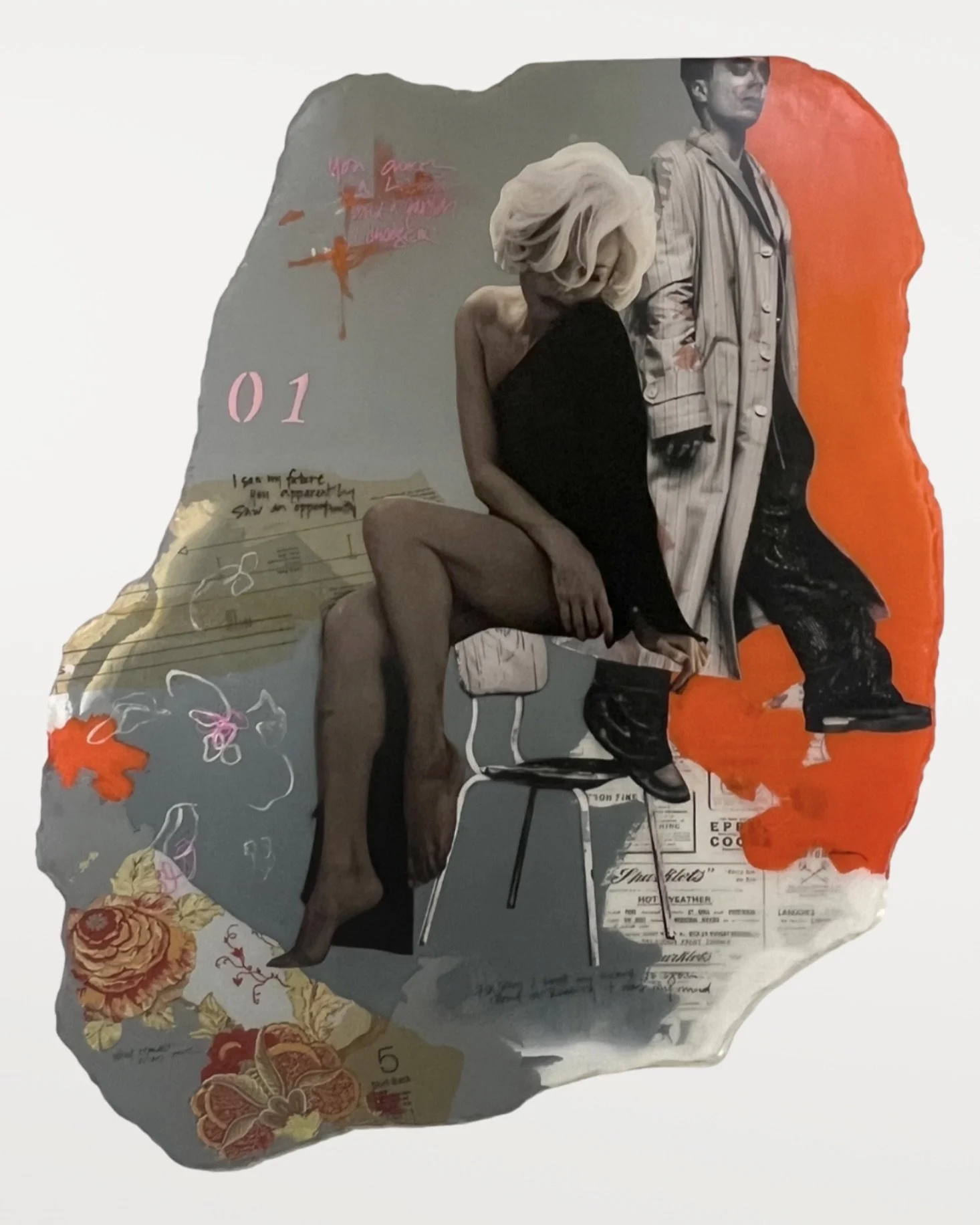 Never Anyone's Number One<em>Collage, Resin and Acrylic, 2026</em>