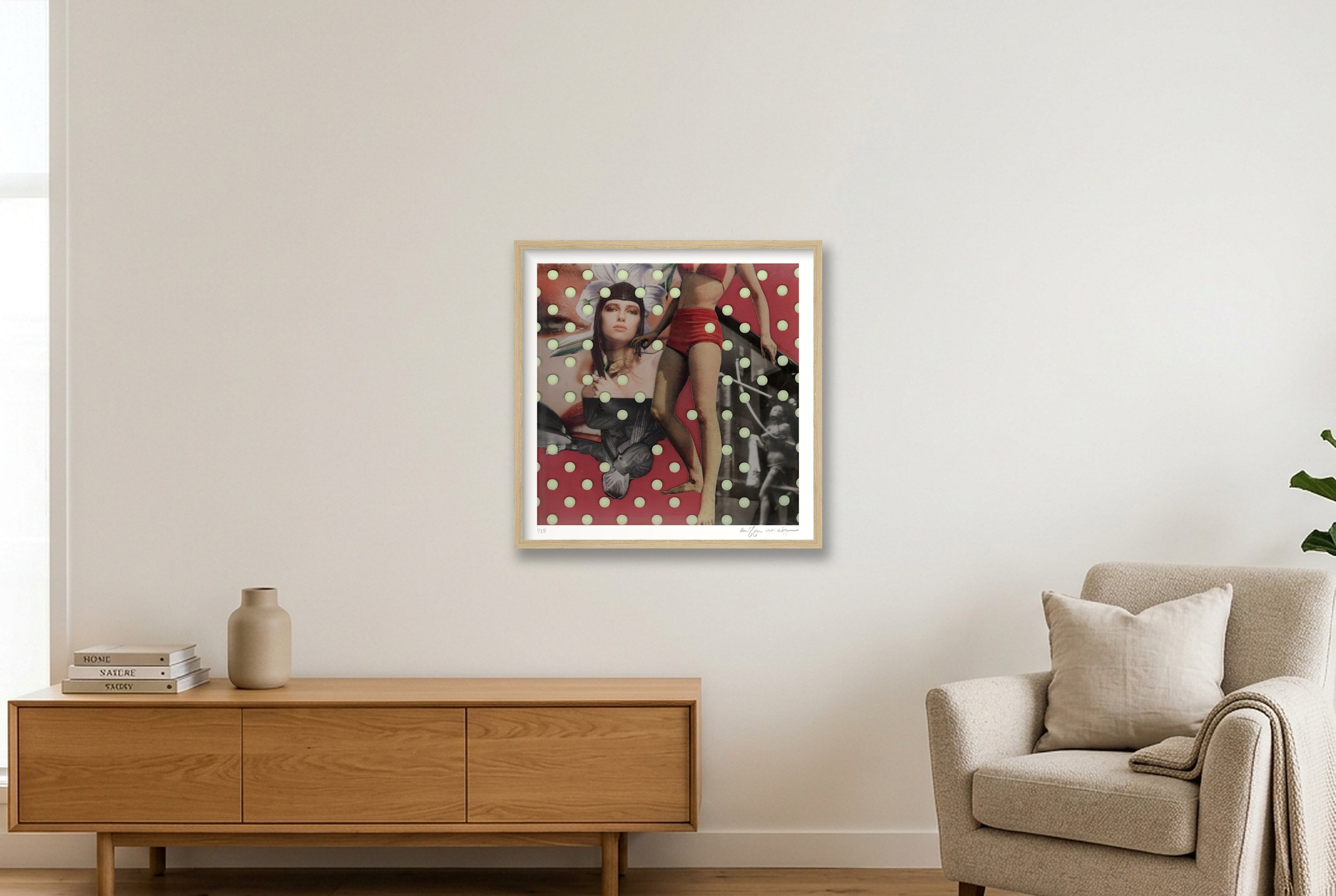 Show Pony by Alissa Van Atta displayed in a natural oak wood frame.