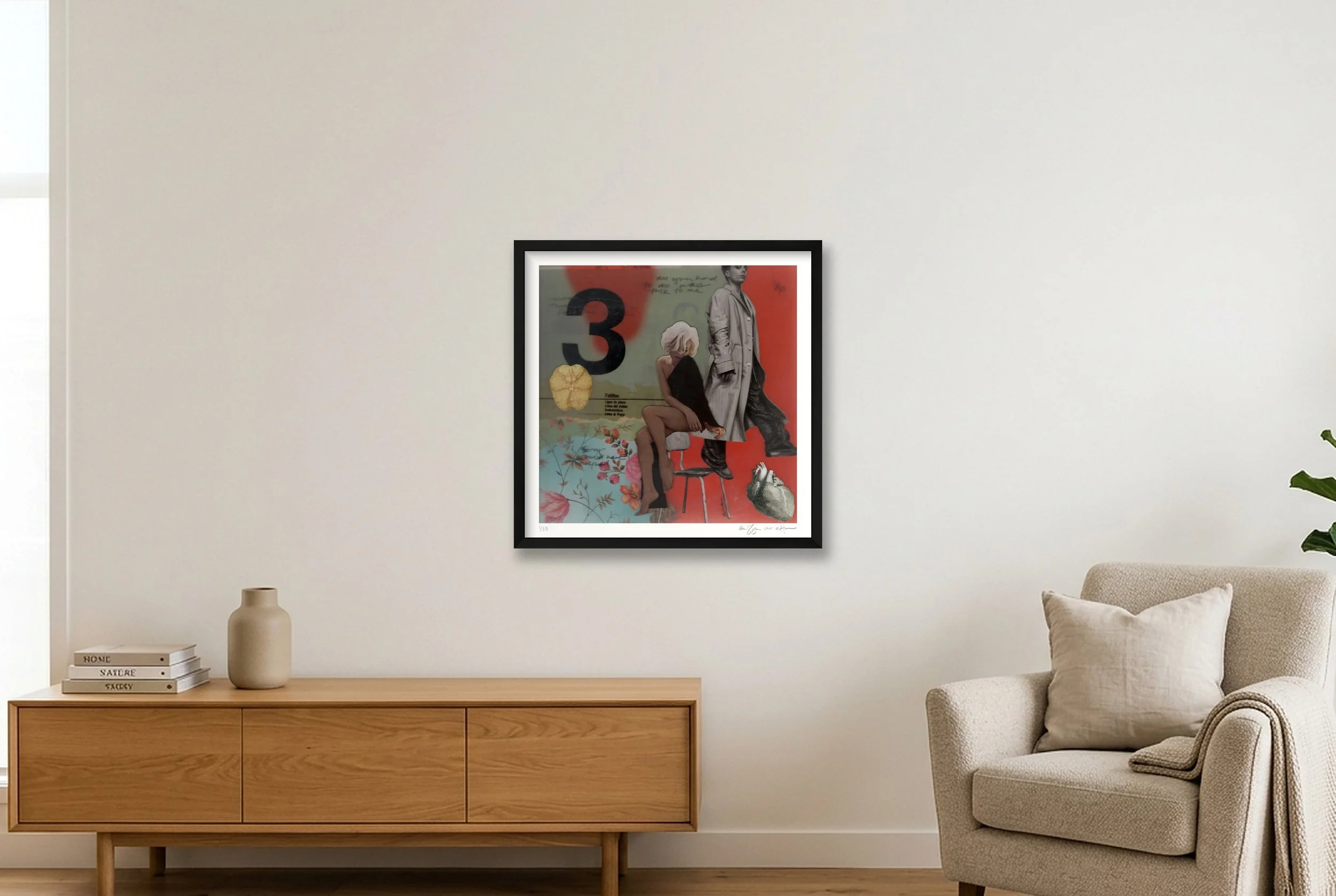 I'd say I lost my Heart... by Alissa Van Atta displayed in a black wood frame.