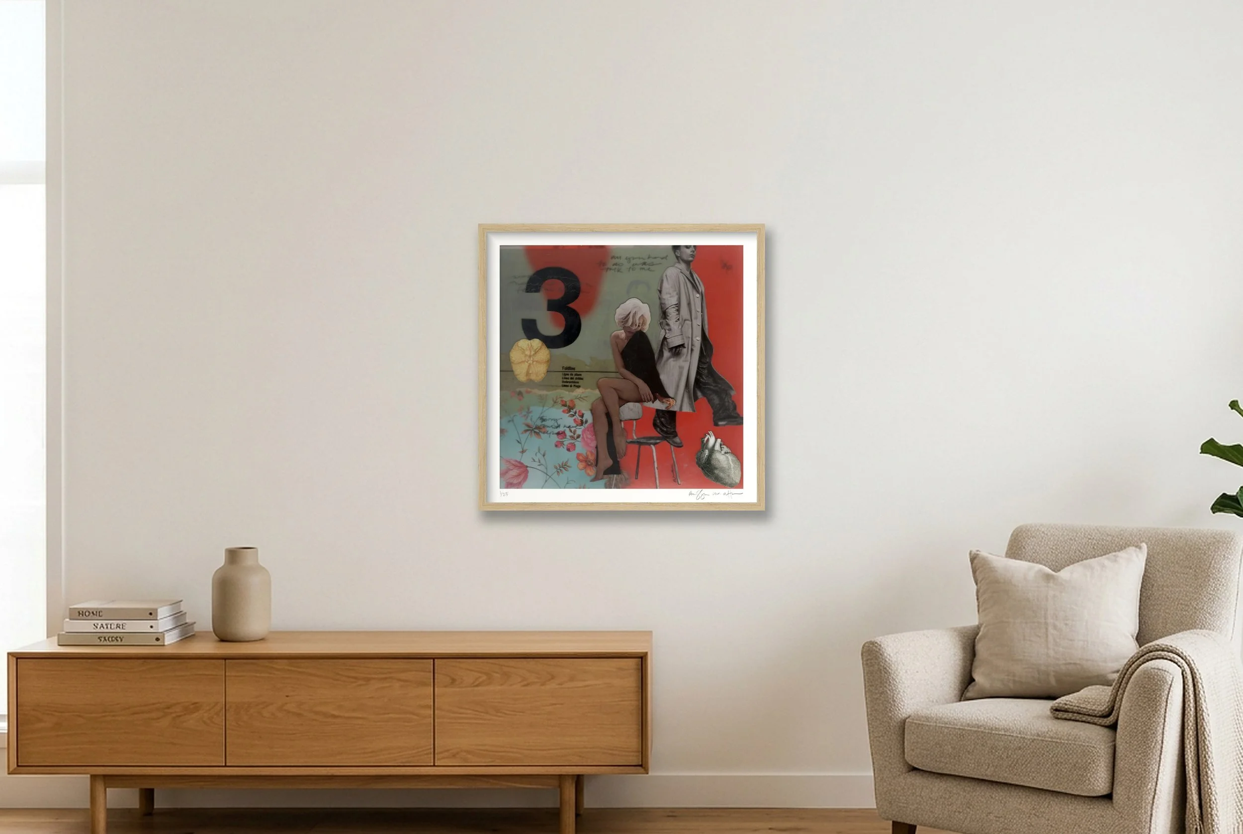 I'd say I lost my Heart... by Alissa Van Atta displayed in a natural oak wood frame.