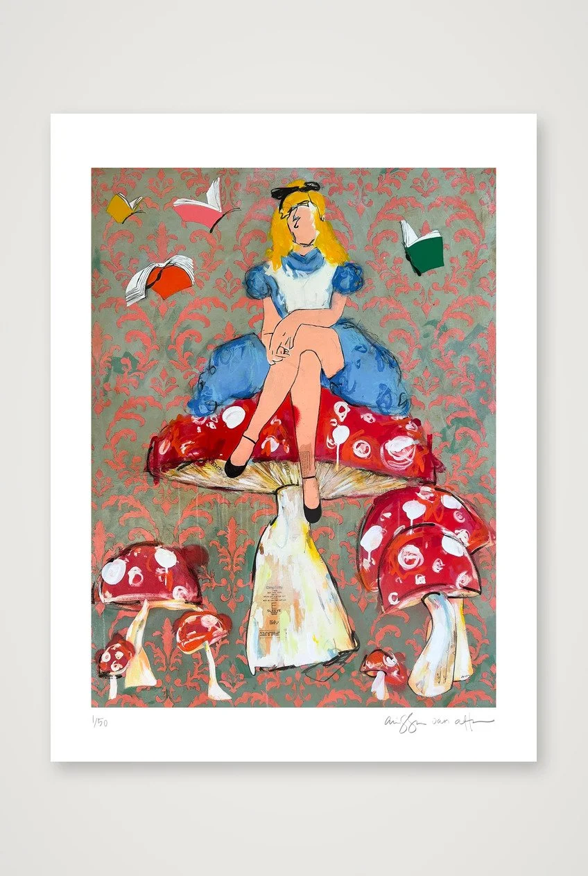 Full view of Waiting in Wonderland by Alissa Van Atta, museum-quality archival giclée print.