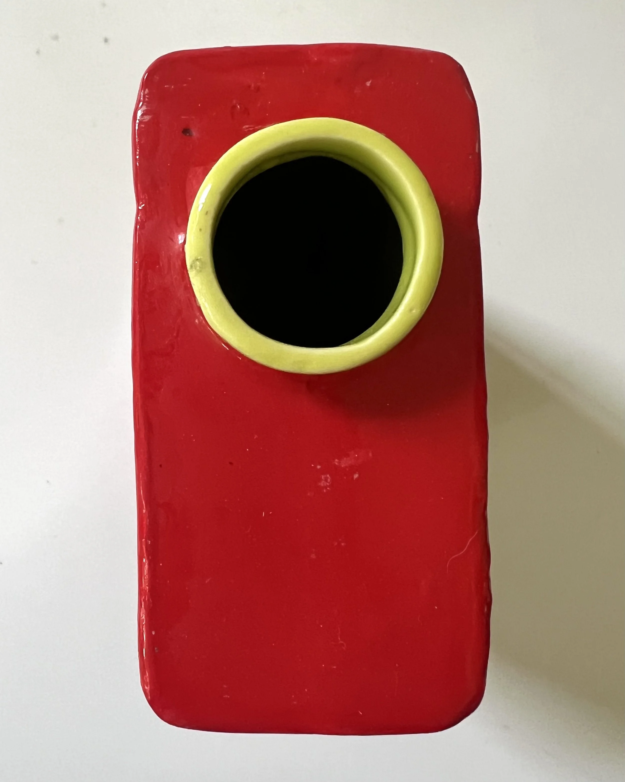 Top view of Everything I Was Saving for Later porcelain Art Carton showing the hand-cast ceramic opening and interior.