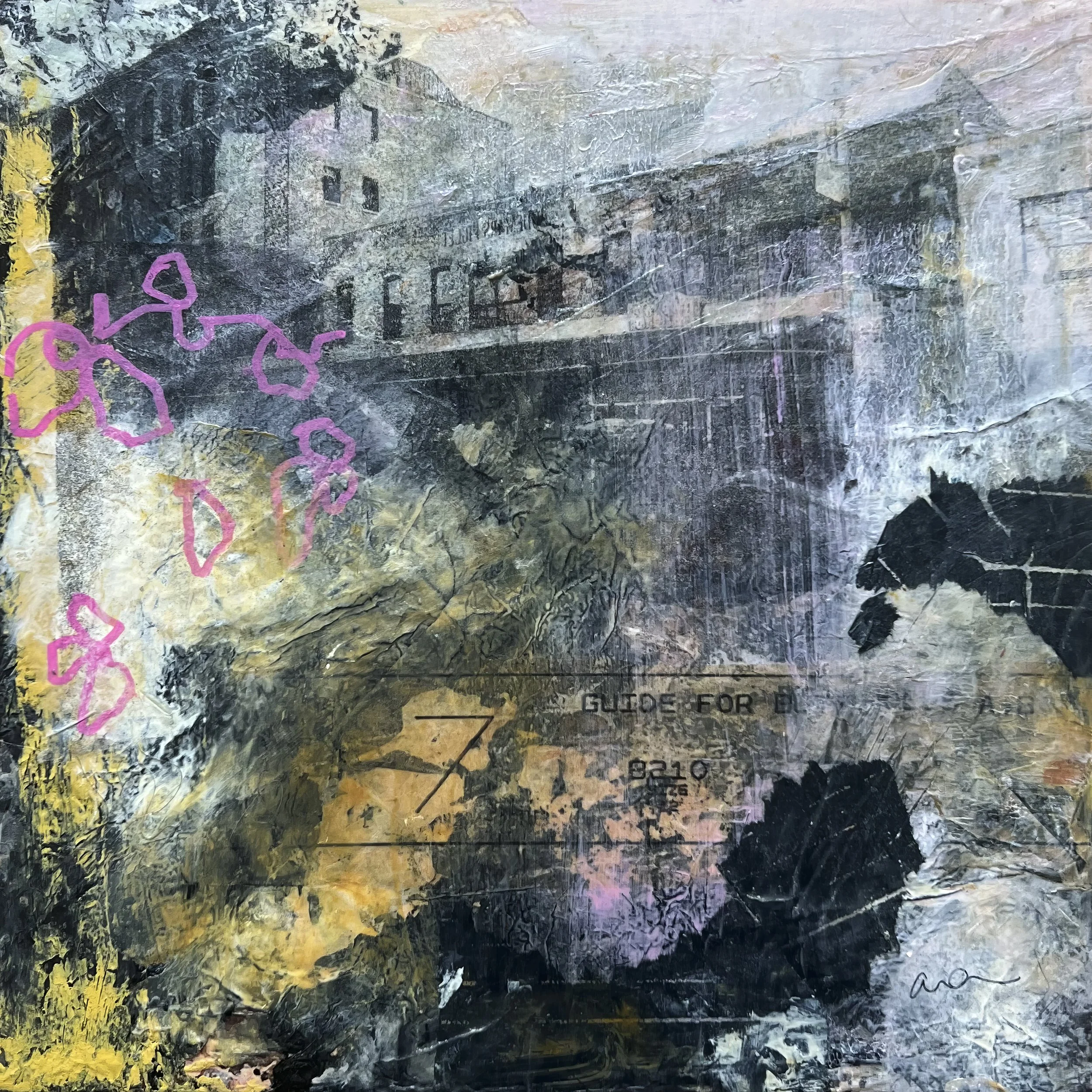 SoHo — Original Framed New York City Mixed Media Painting