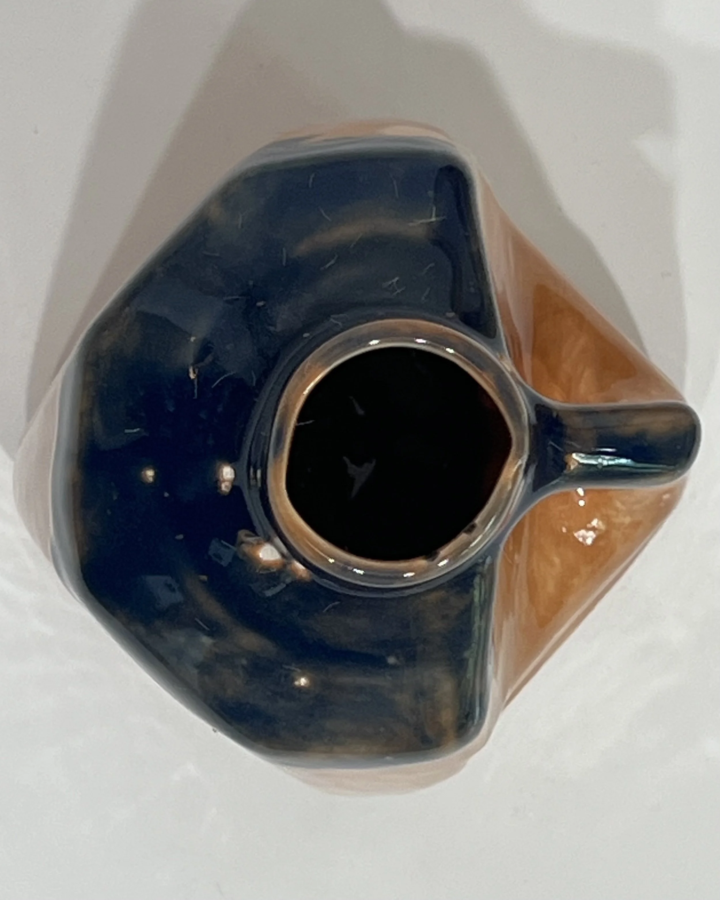 Top opening of handmade porcelain milk jug vase 26.86