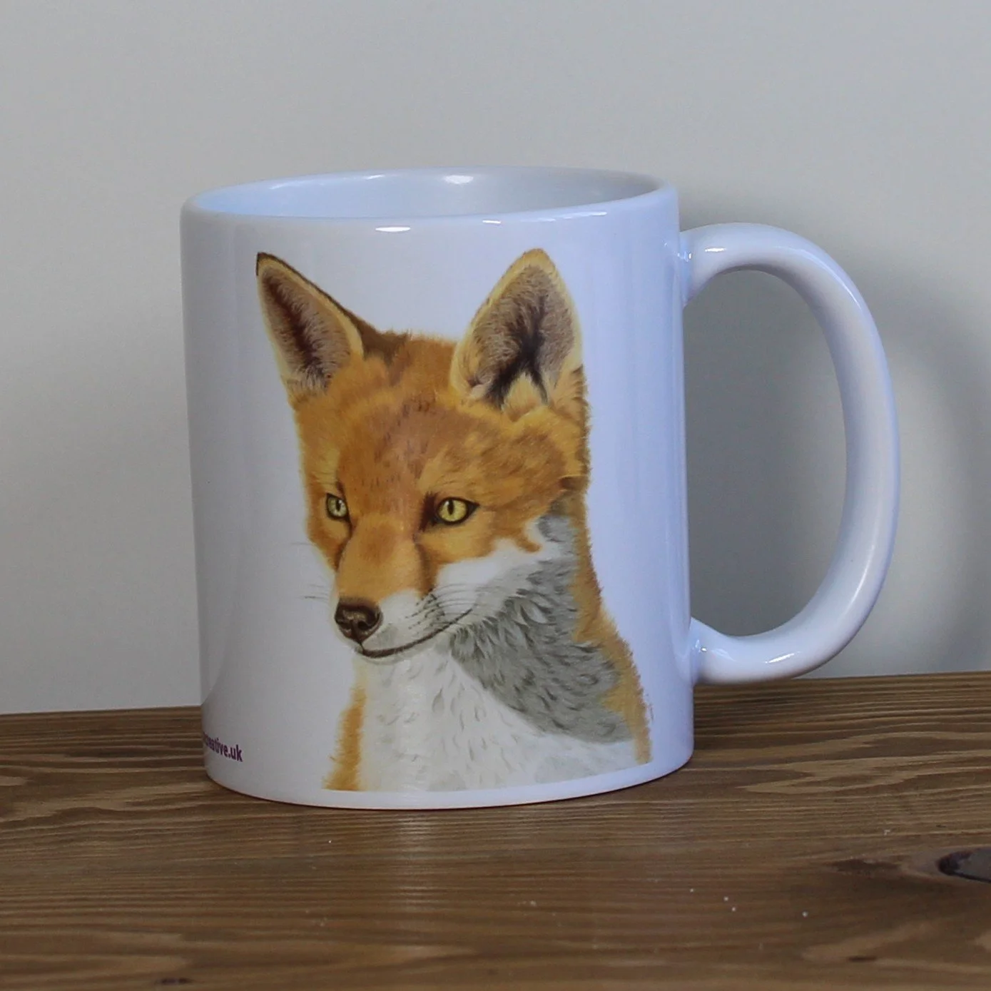 Gazing fox white 11oz ceramic mug