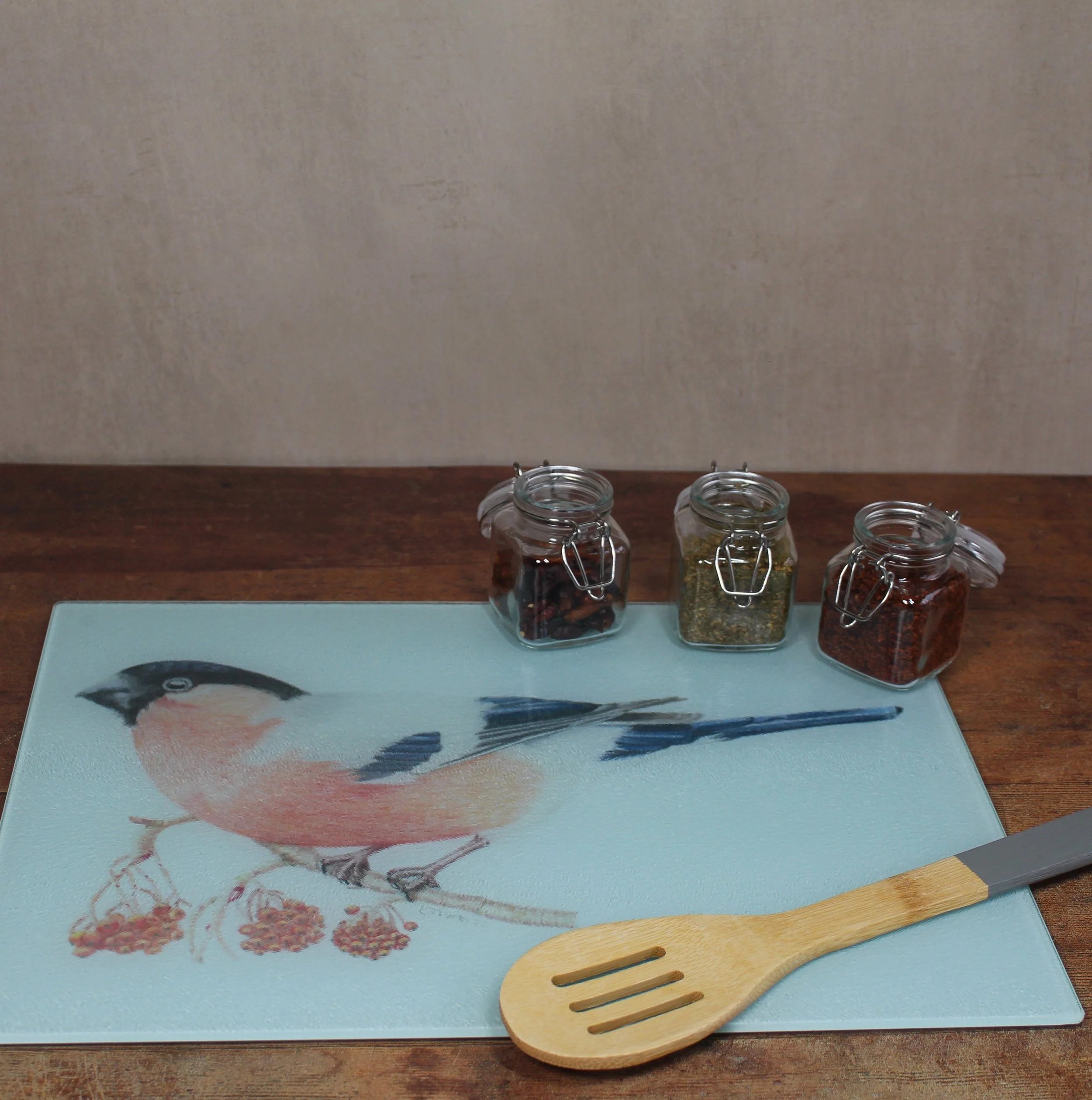 Bullfinch large glass chopping board / worktop saver.