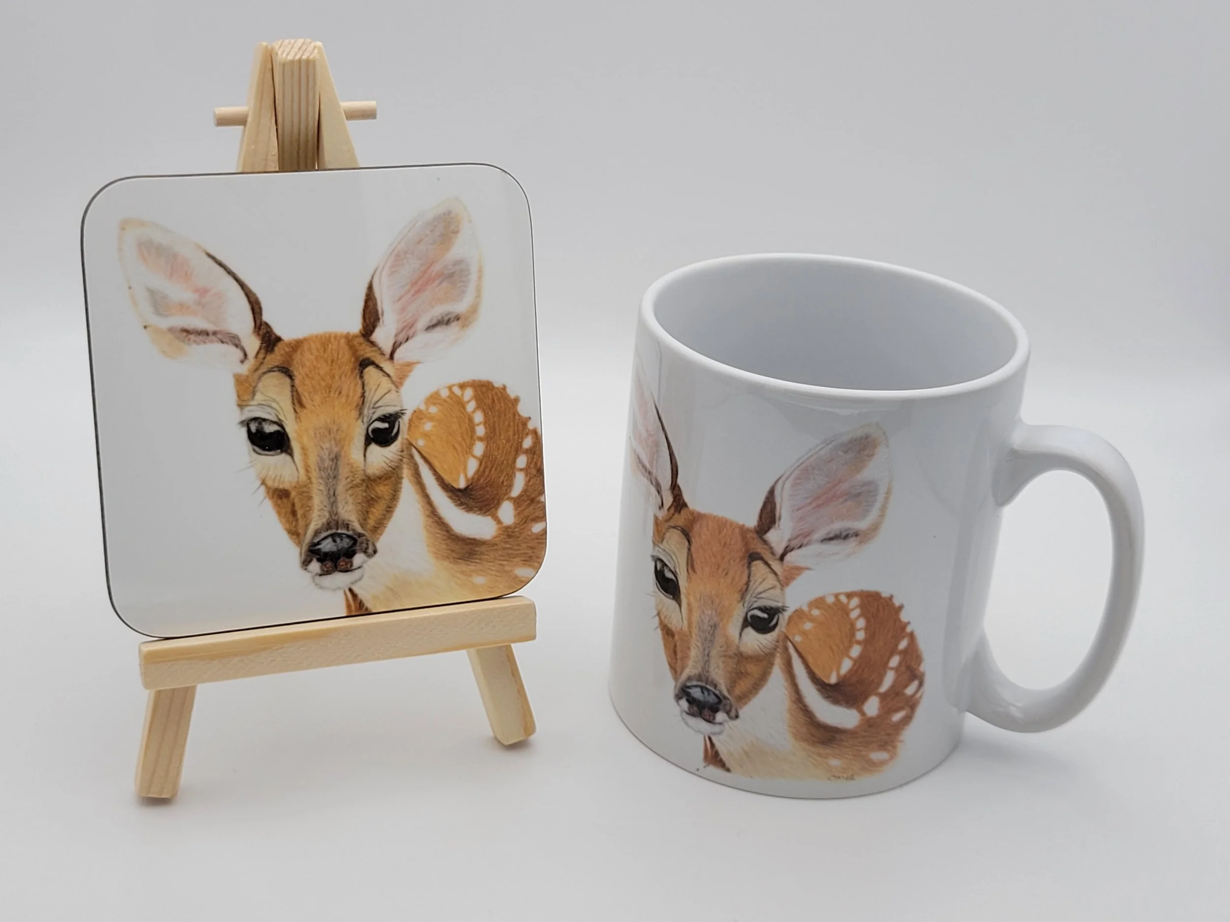Deer mug and coaster gift set