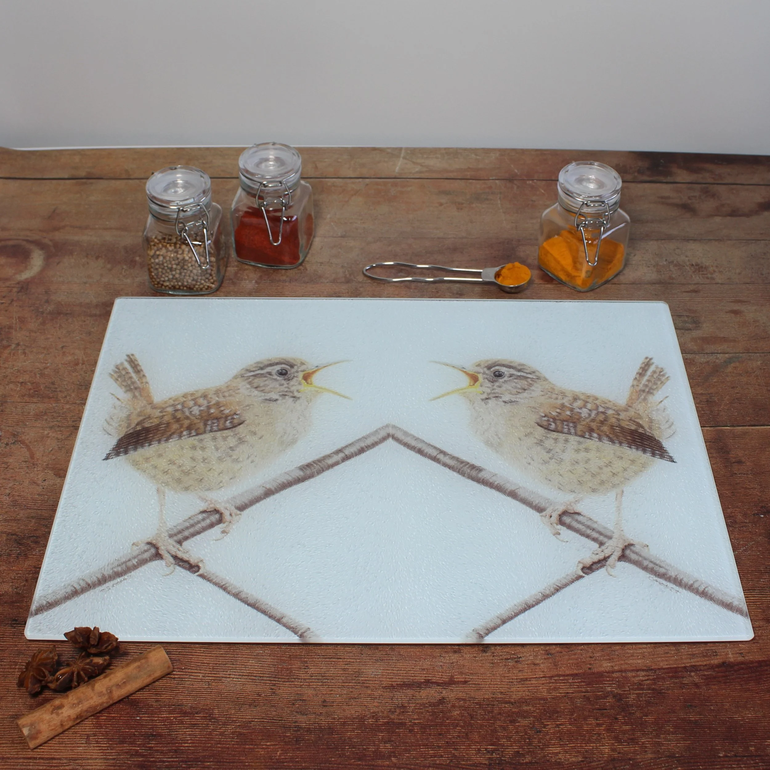 Wren large glass chopping board / worktop saver.