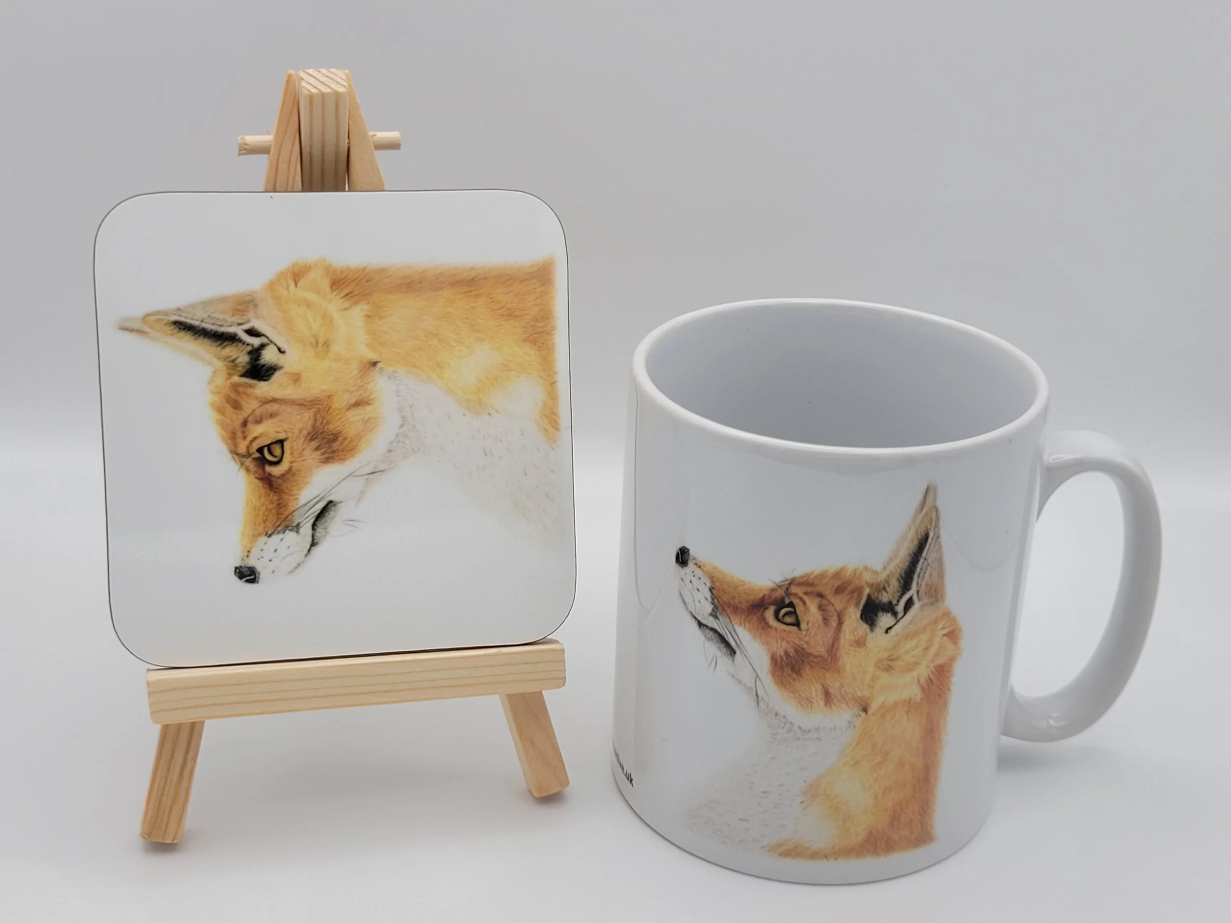 Fox mug and coaster gift set