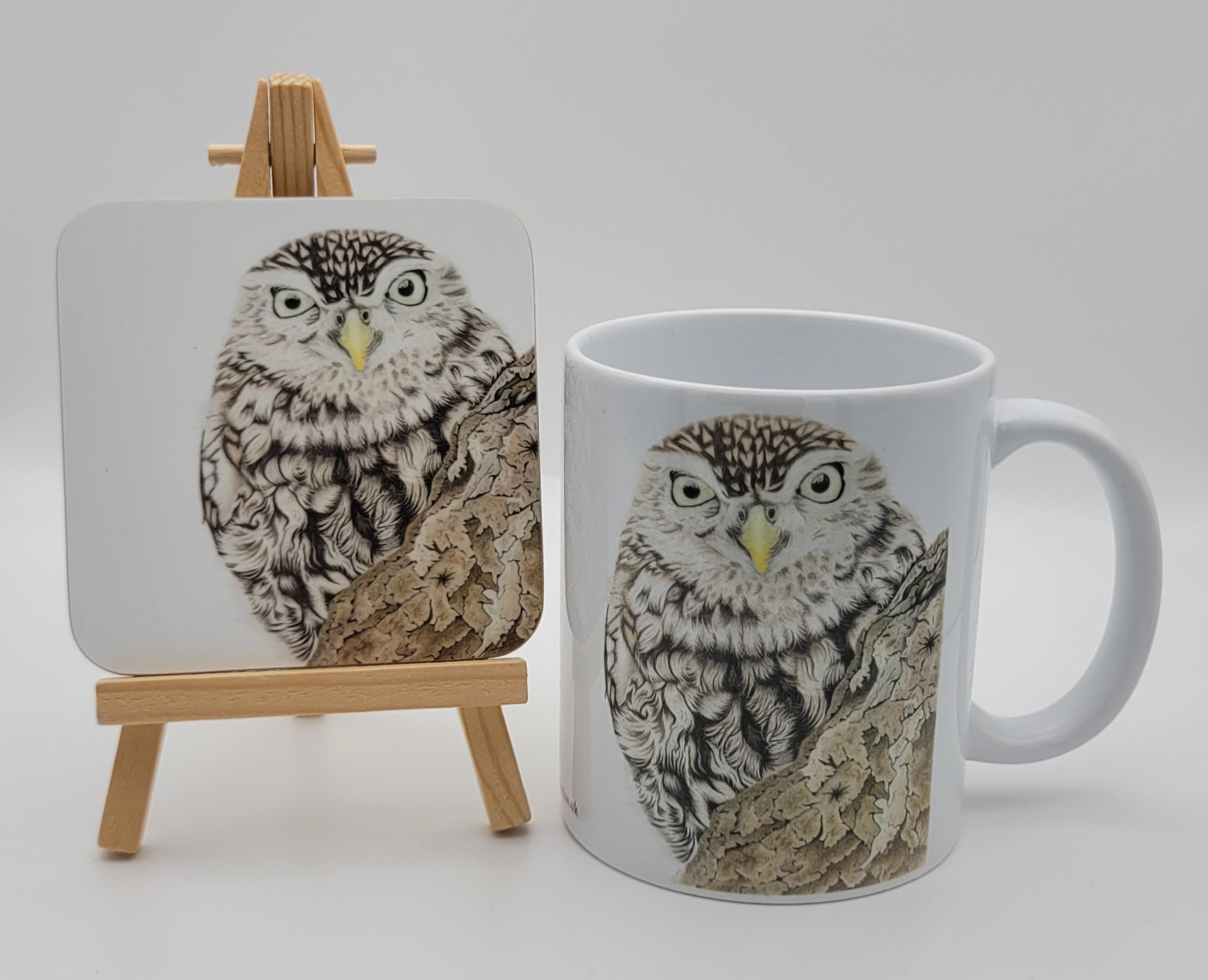 Little owl mug and coaster gift set