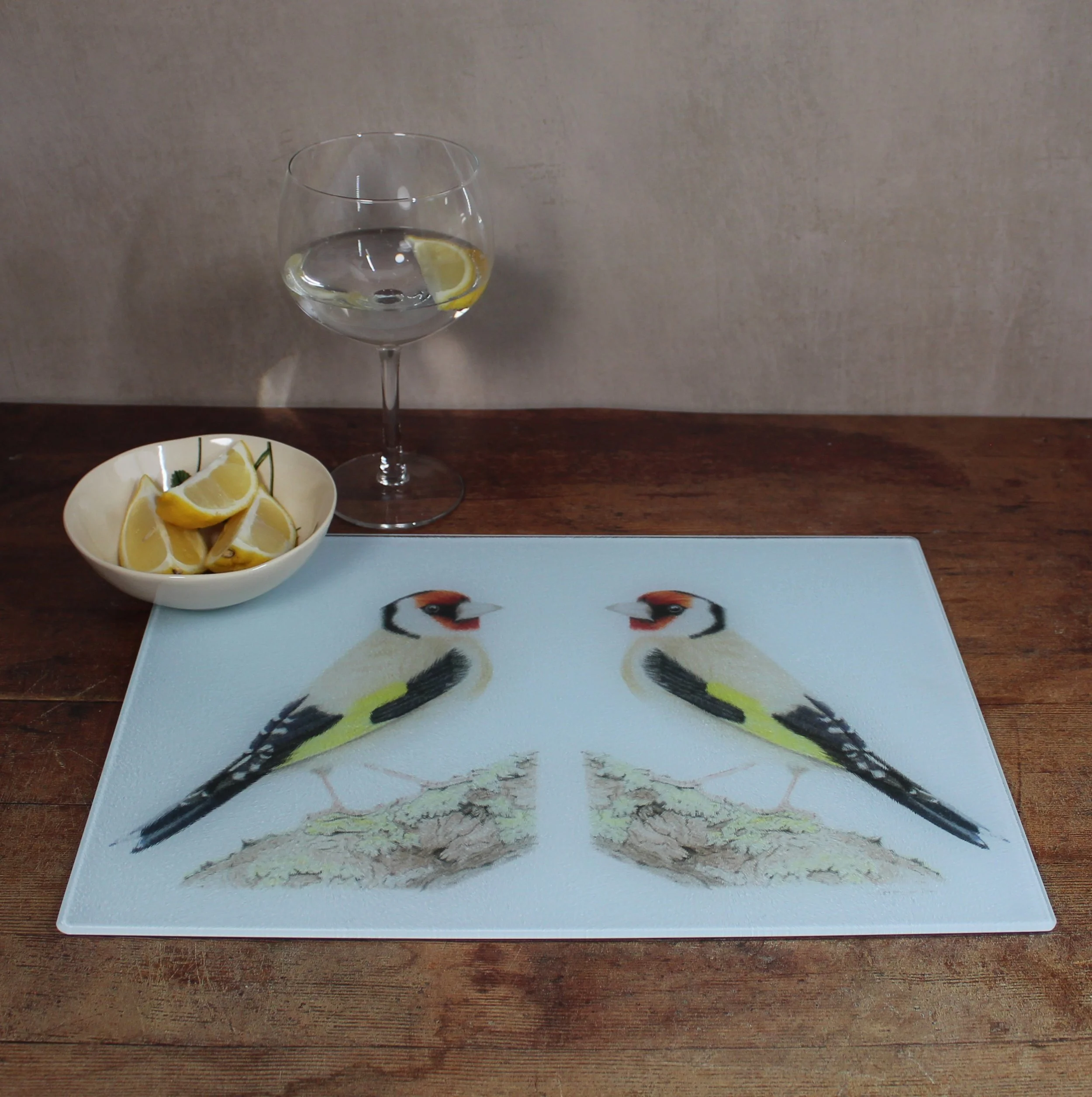 Goldfinch large glass chopping board / worktop saver. (Copy)