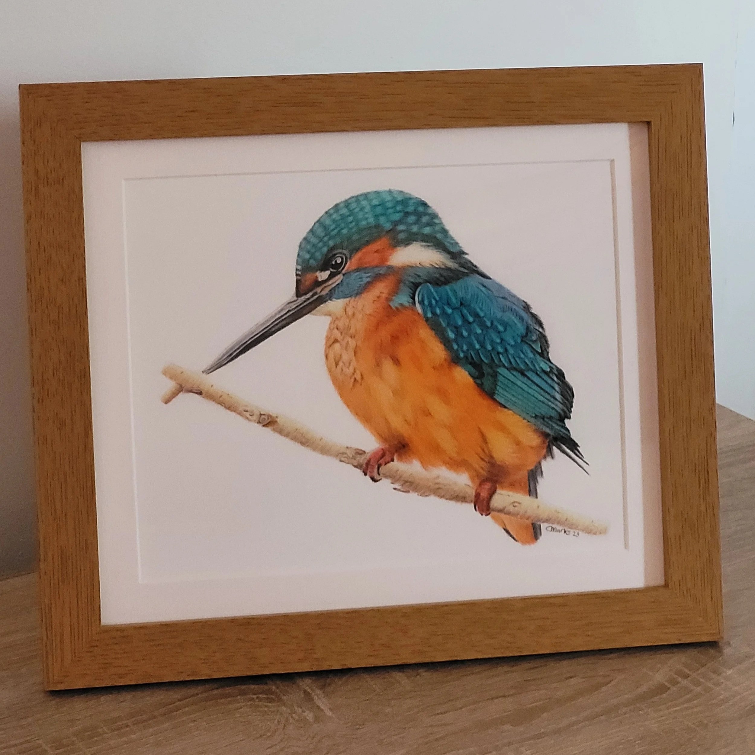 Kingfisher large frame fine art print.