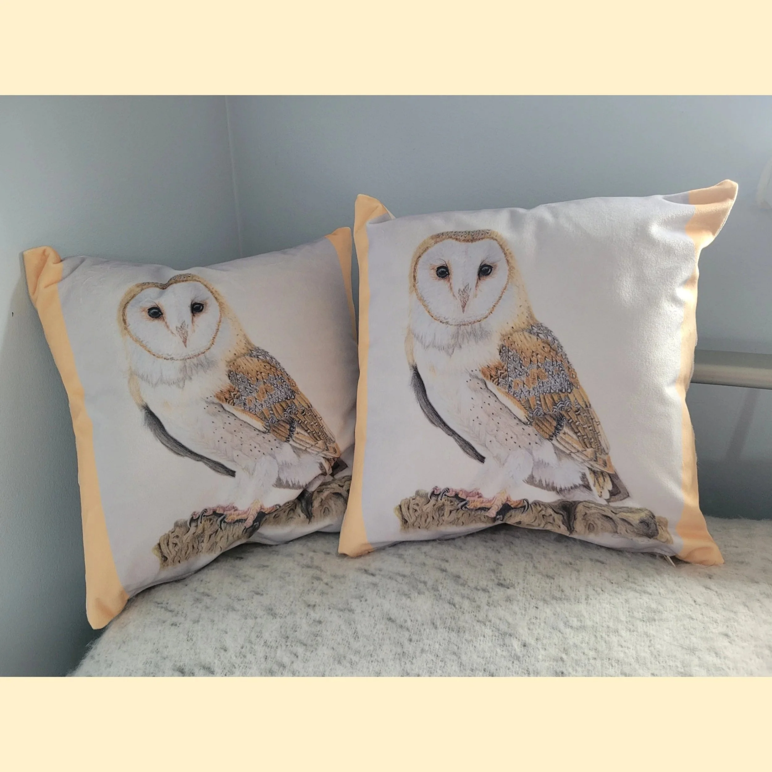 Barn owl cushion