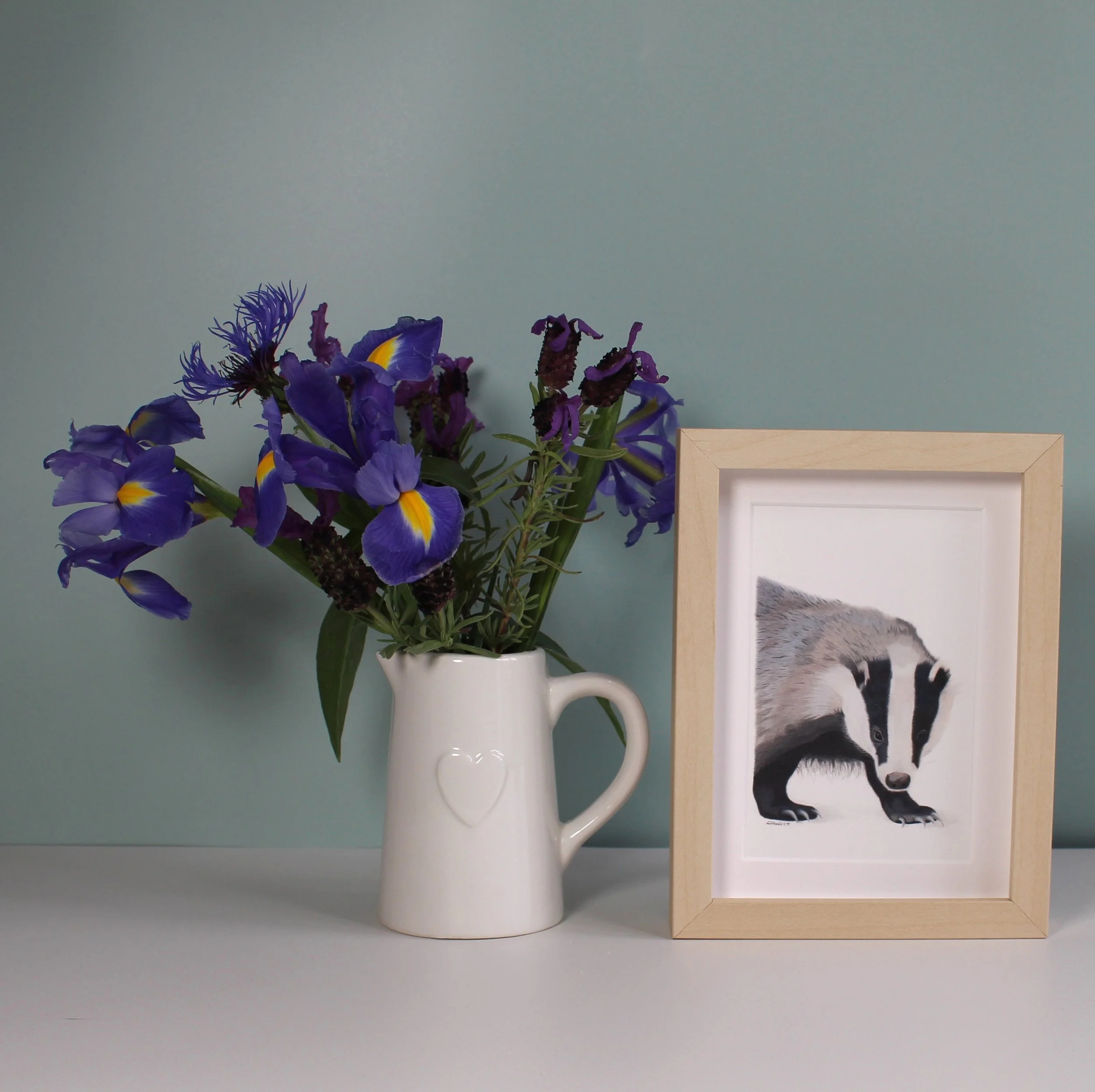Badger small framed fine art print