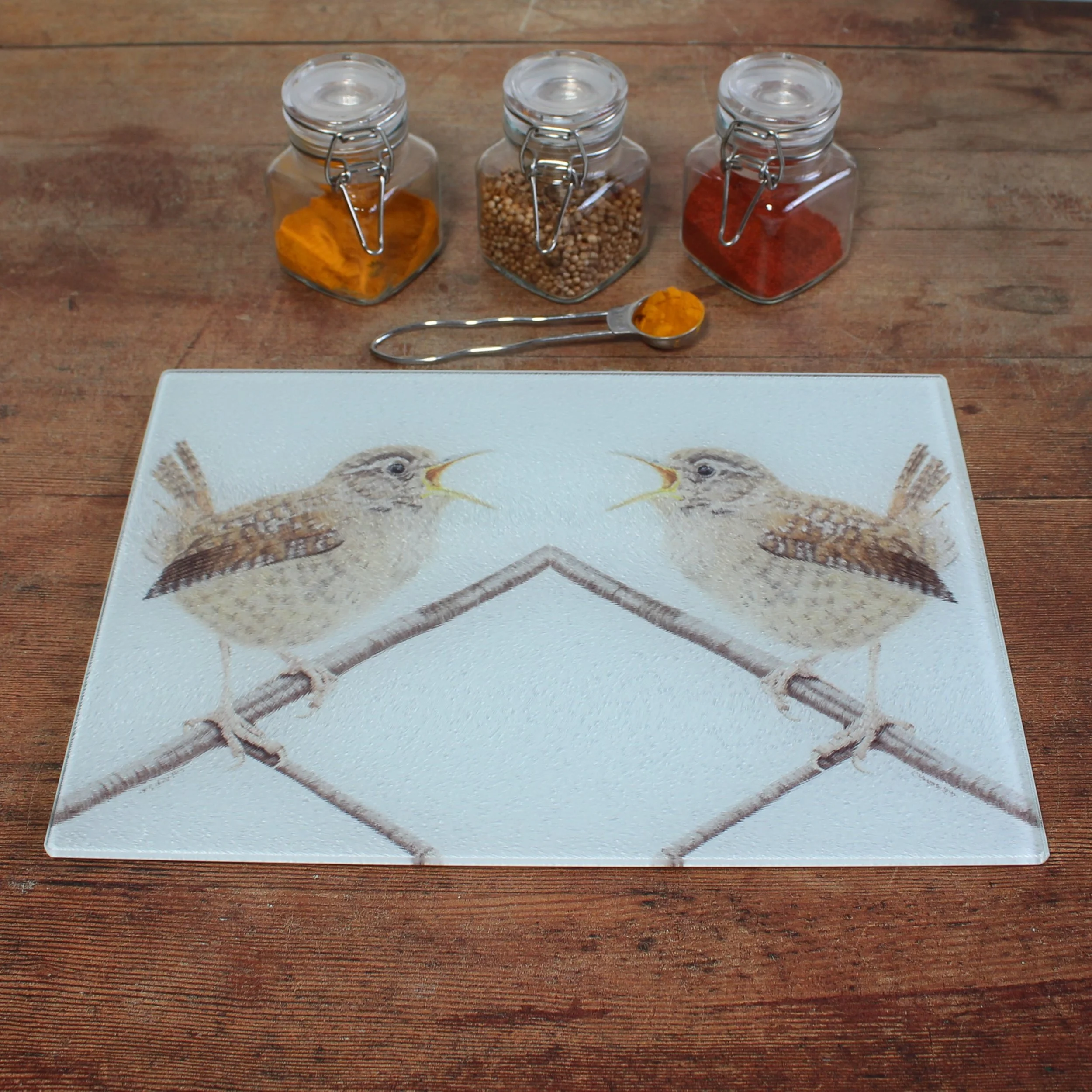 Wren small glass chopping board / worktop saver
