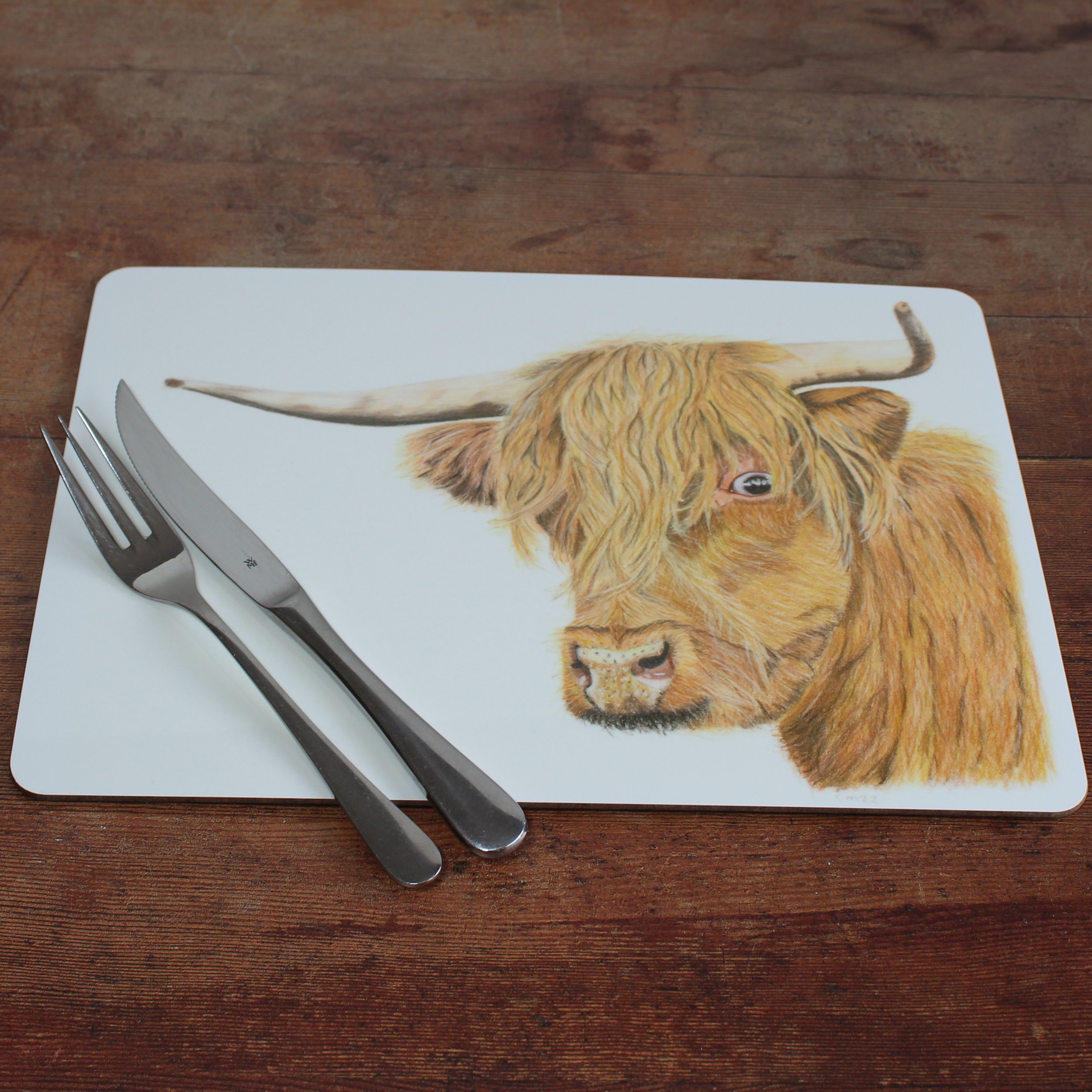 Highland cow individual placements.