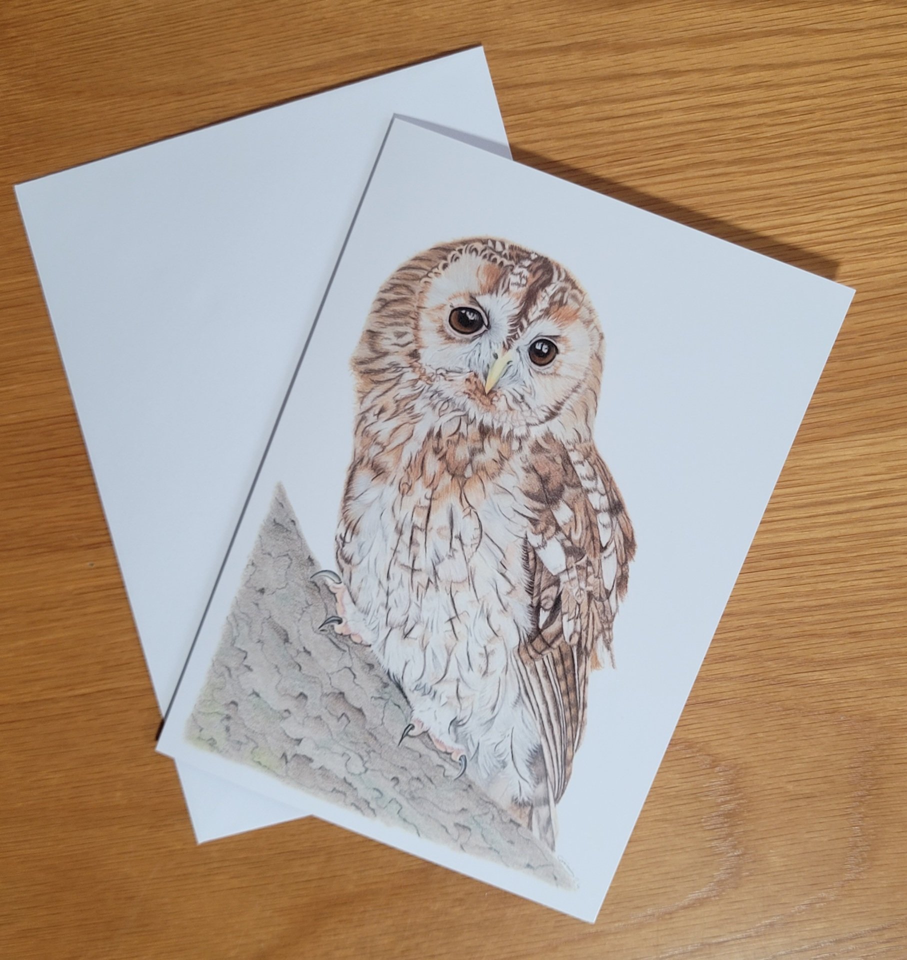 Tawny card greetings card.