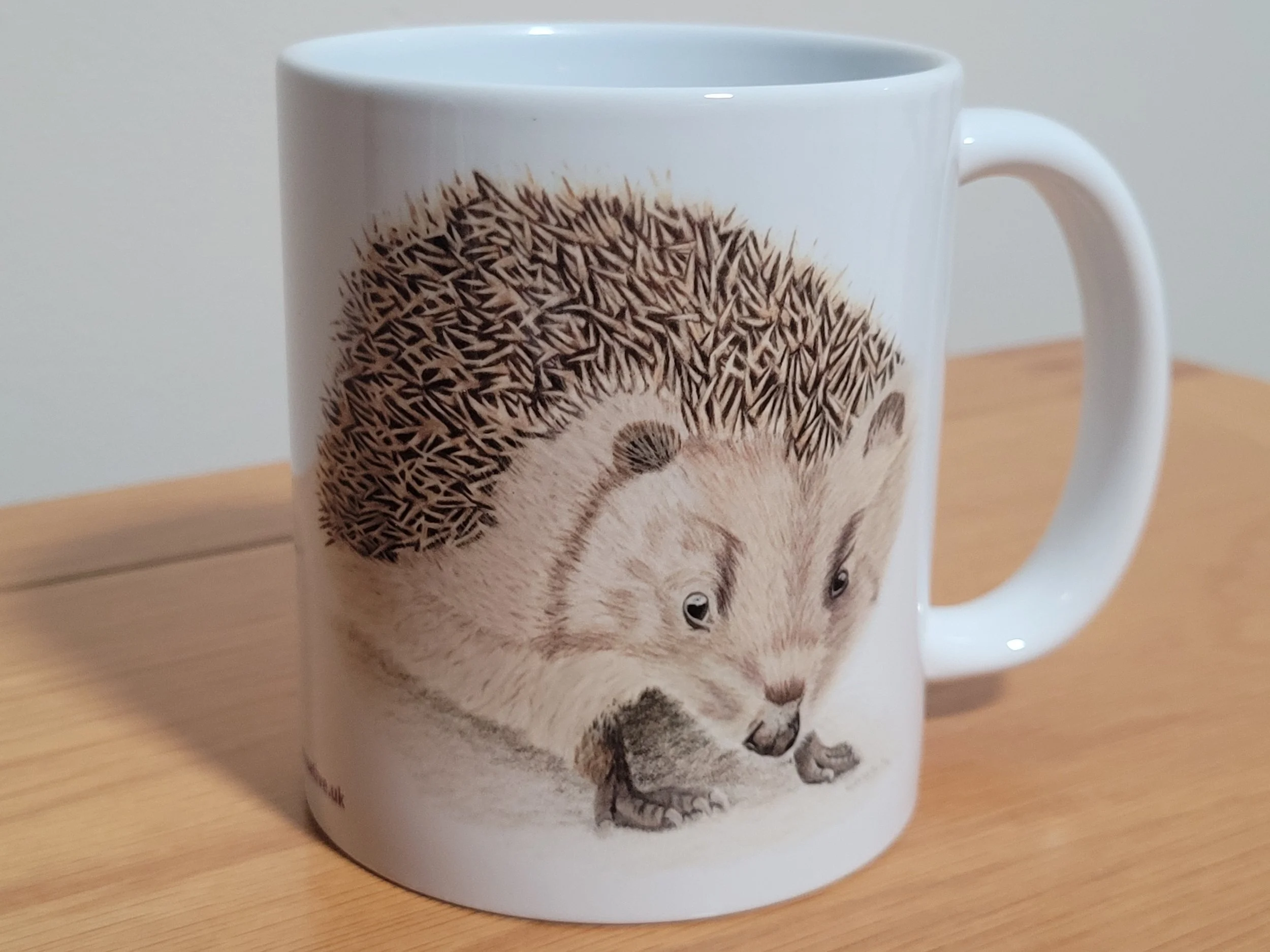 Hedgehog white 11oz ceramic mug