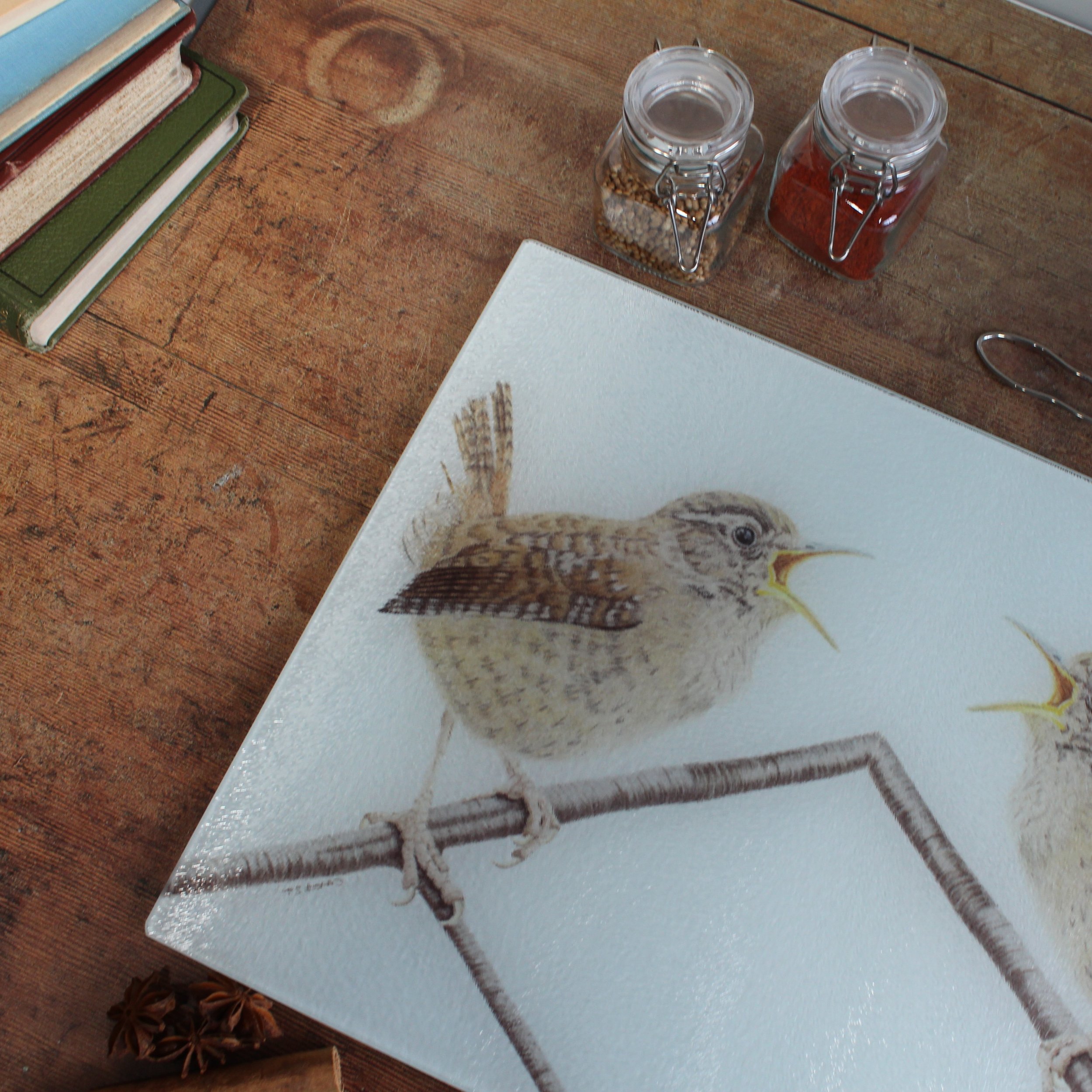 Wren large glass chopping board / worktop saver.
