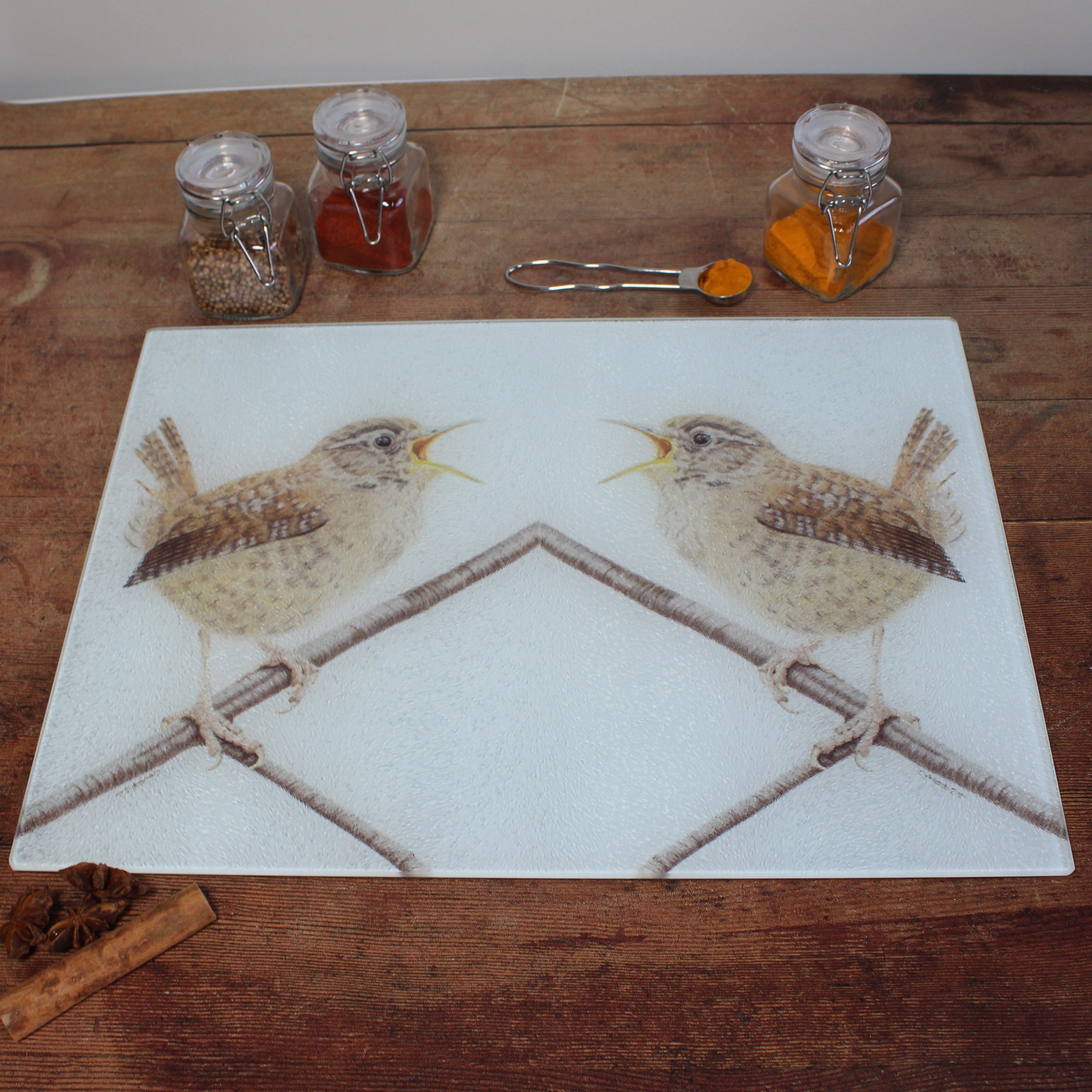 Wren large glass chopping board / worktop saver