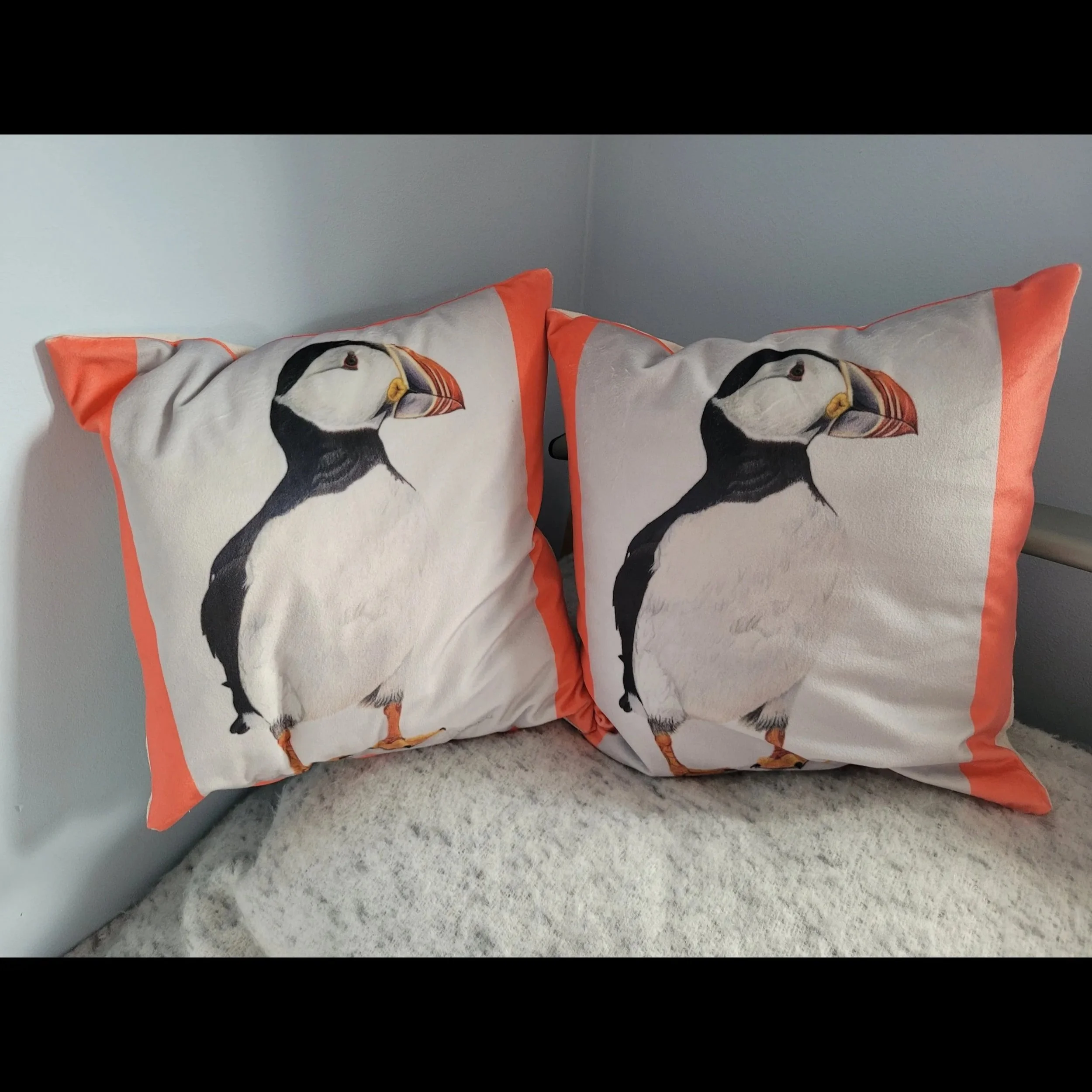 Puffin soft cushions.