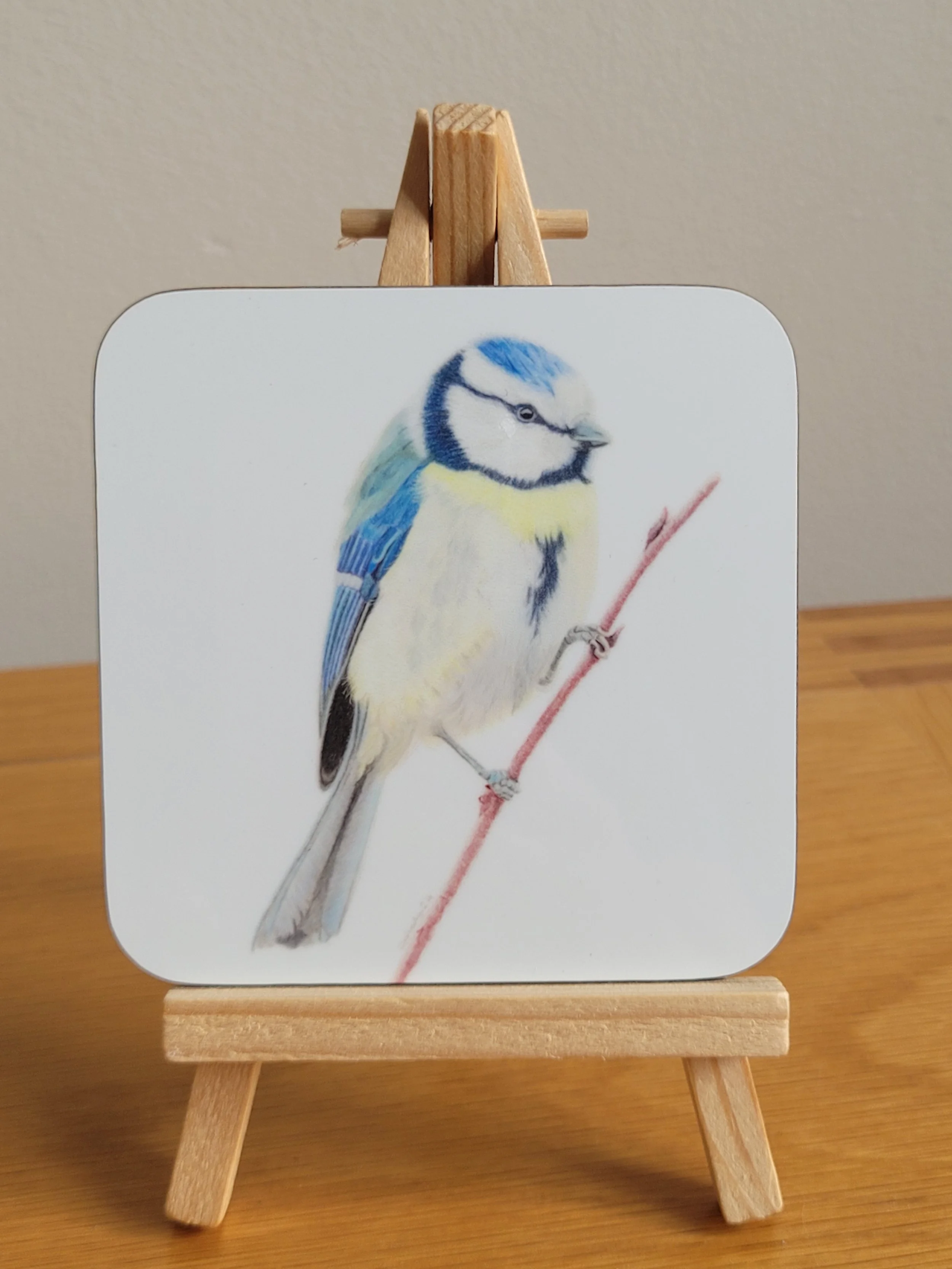Blue tit coaster.