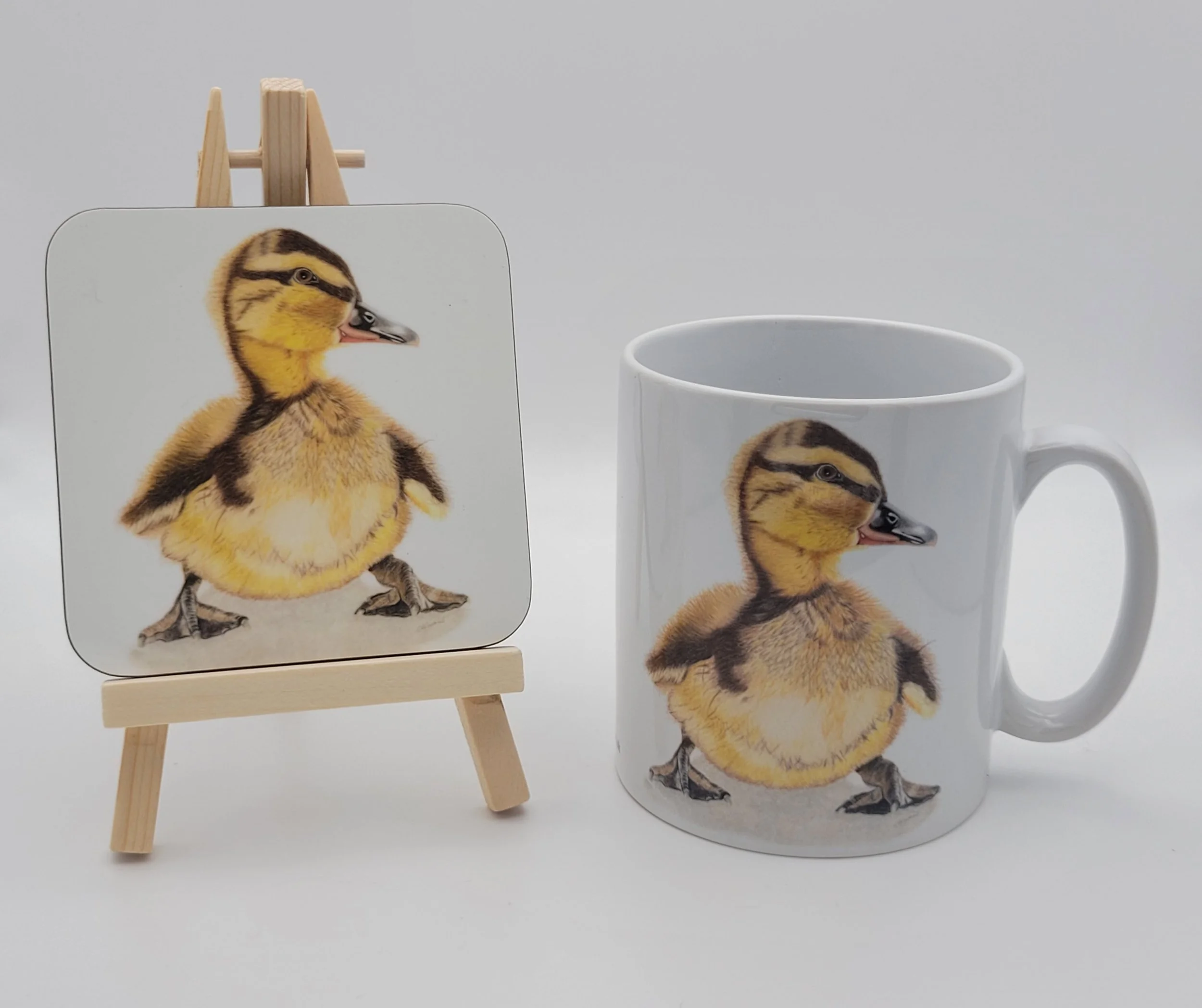 Duckling mug and coaster gift set