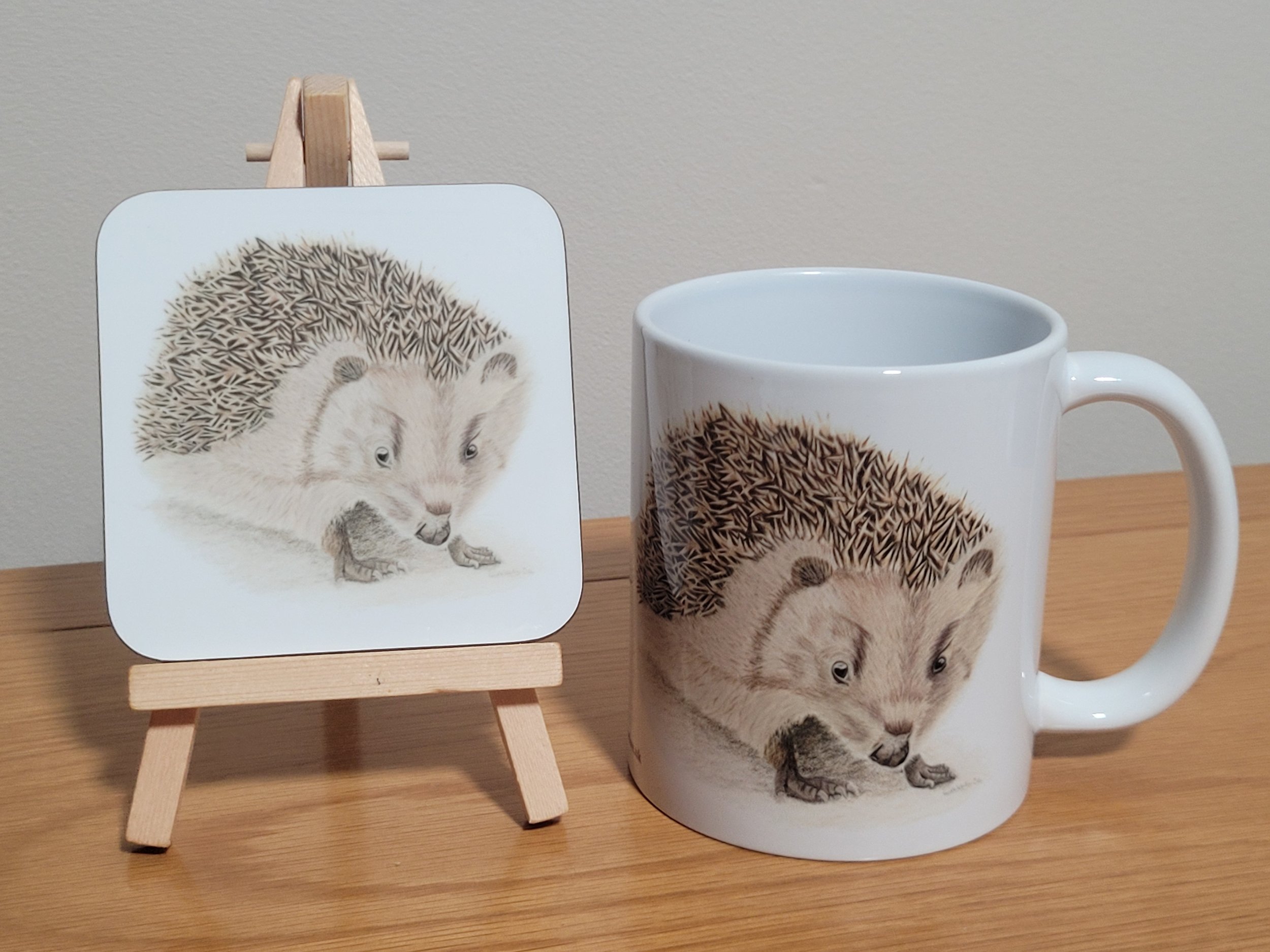 Hedgehog mug and coaster gift set